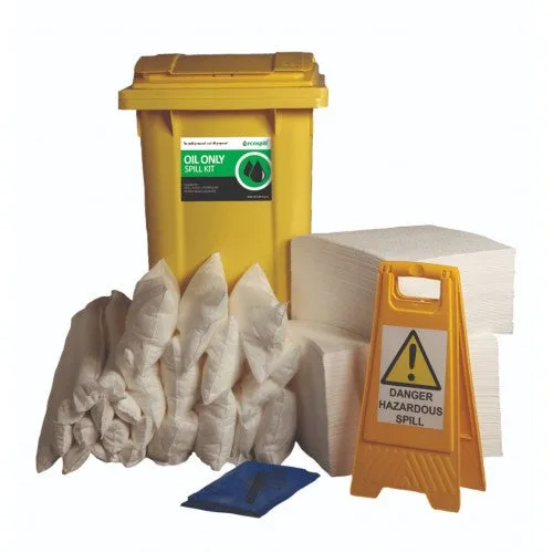 360 litre Ecospill Oil Only Spill Kit - Wheeled Bin