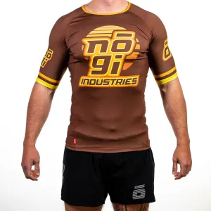 '7Four Short Sleeve Rank Rash Guard Brown