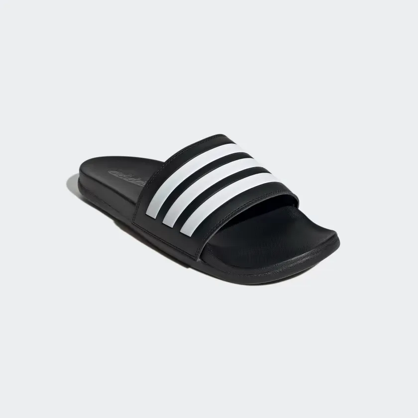 Adidas Men's Adilette Comfort Slides - Core Black / Cloud White