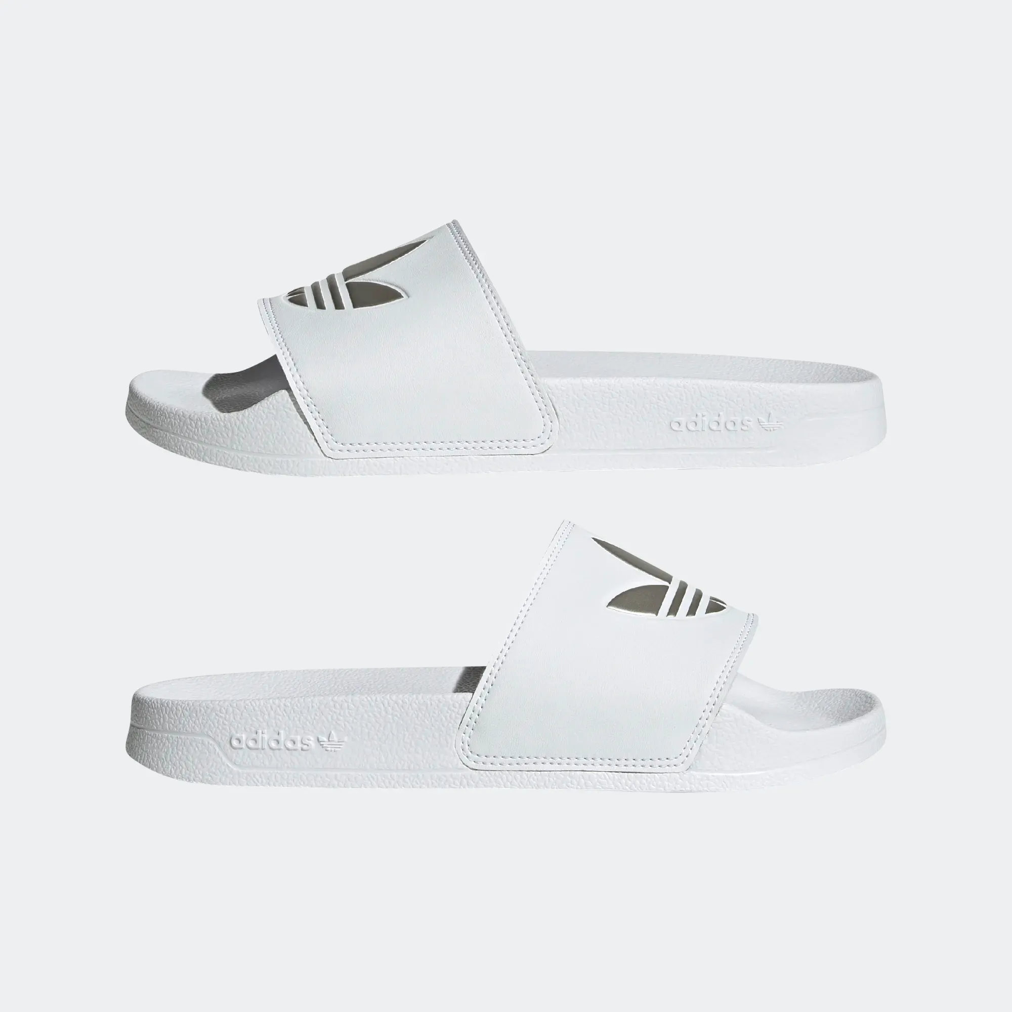 Adidas Women's Adilette Lite Slides - Cloud White / Matte Silver