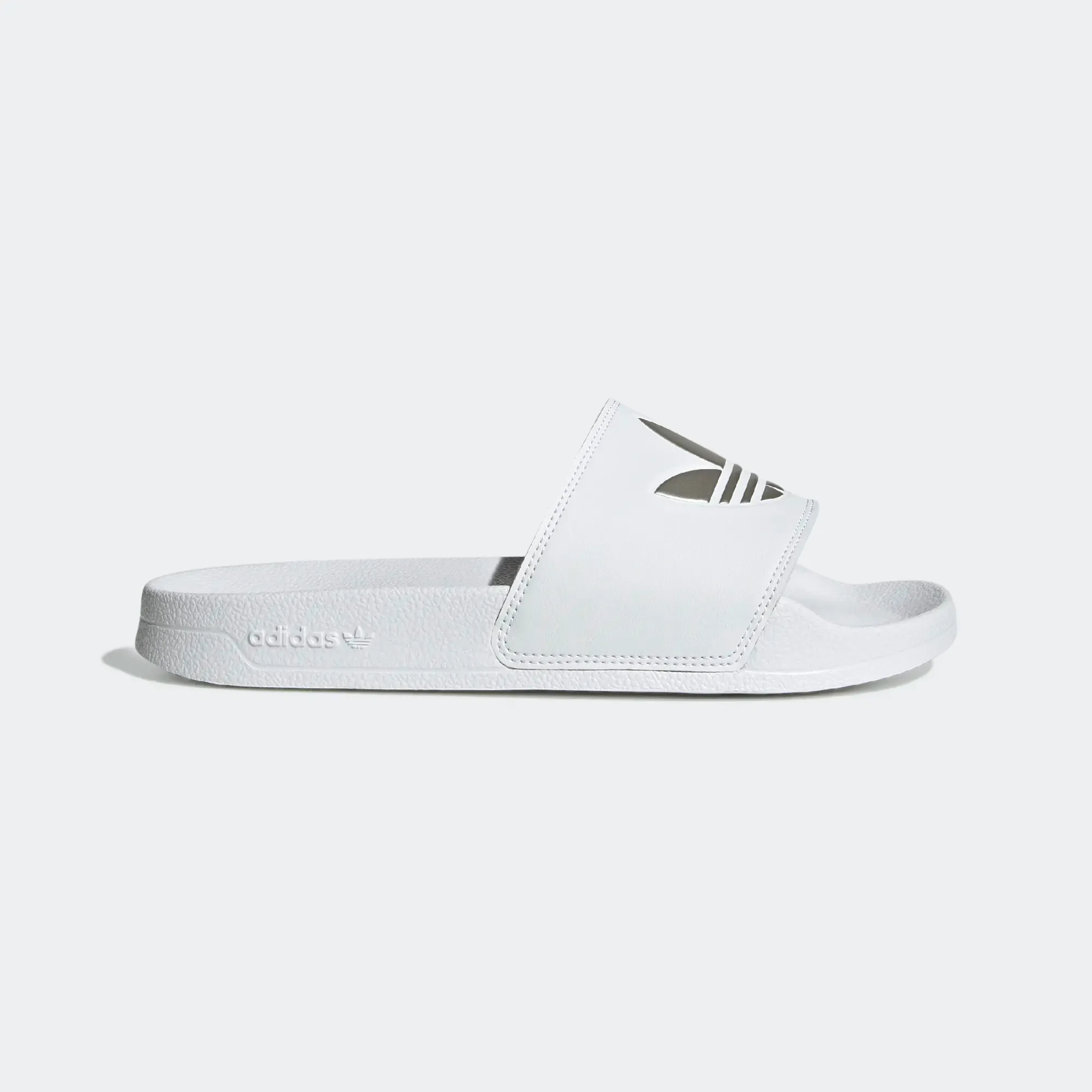 Adidas Women's Adilette Lite Slides - Cloud White / Matte Silver