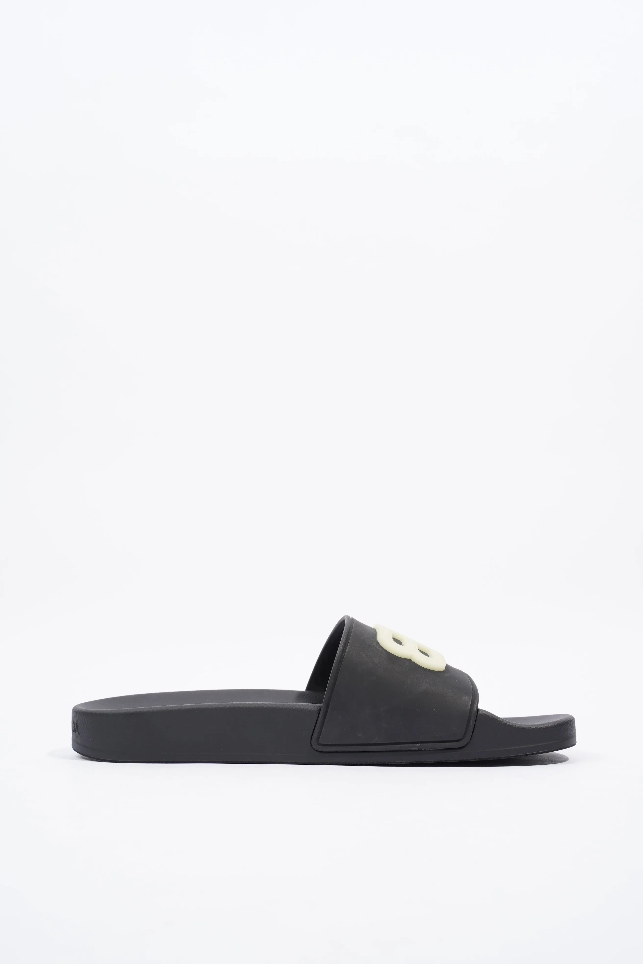 Balenciaga Pool Slide BB Black Rubber EU 38 UK 5