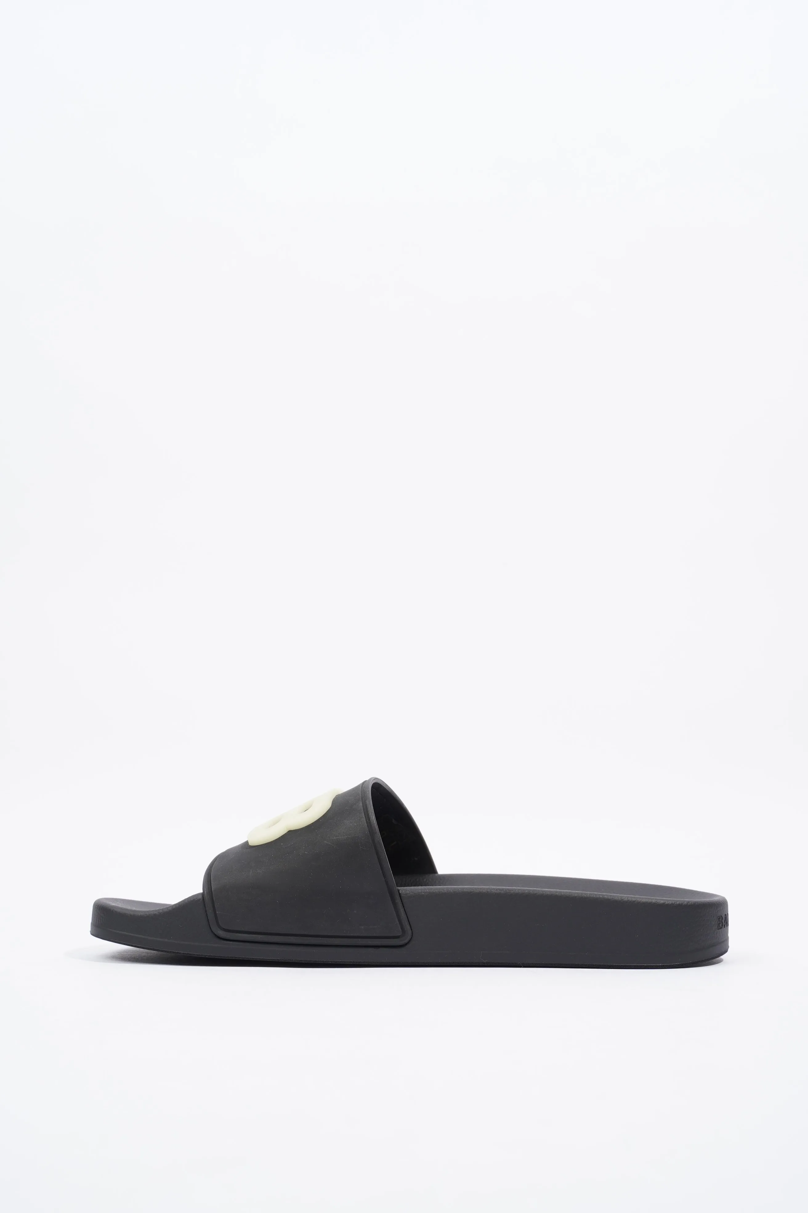 Balenciaga Pool Slide BB Black Rubber EU 38 UK 5