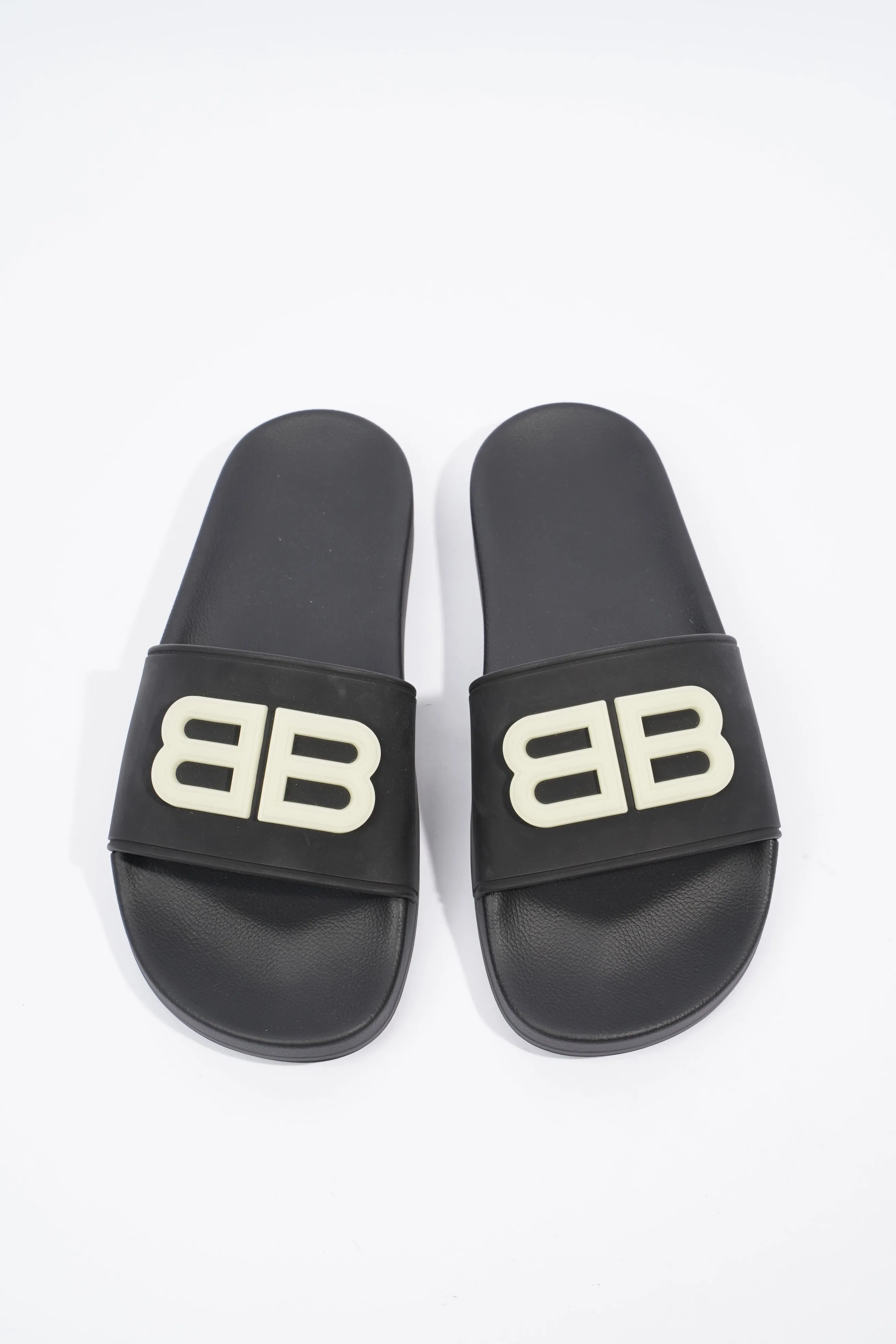 Balenciaga Pool Slide BB Black Rubber EU 38 UK 5