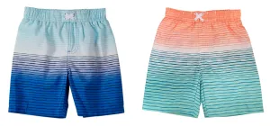 BI-A225 - Wholesale Infant Boy's Striped Gradient Swim Trunks