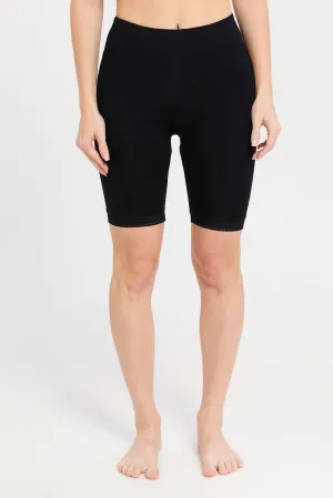 Black Comfort Knit Short