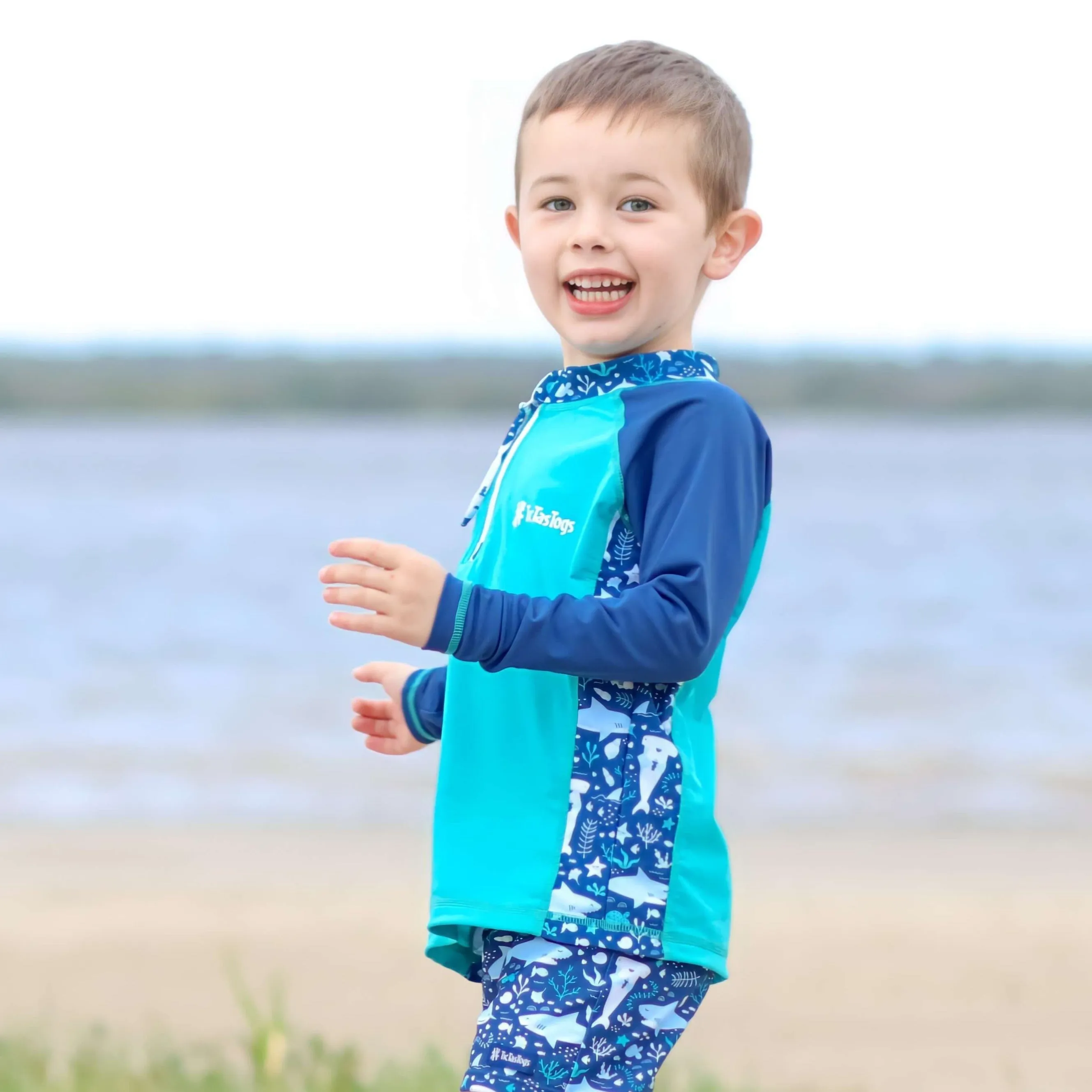 Boys Li'l Rascal Rashguard | Shark Attack!