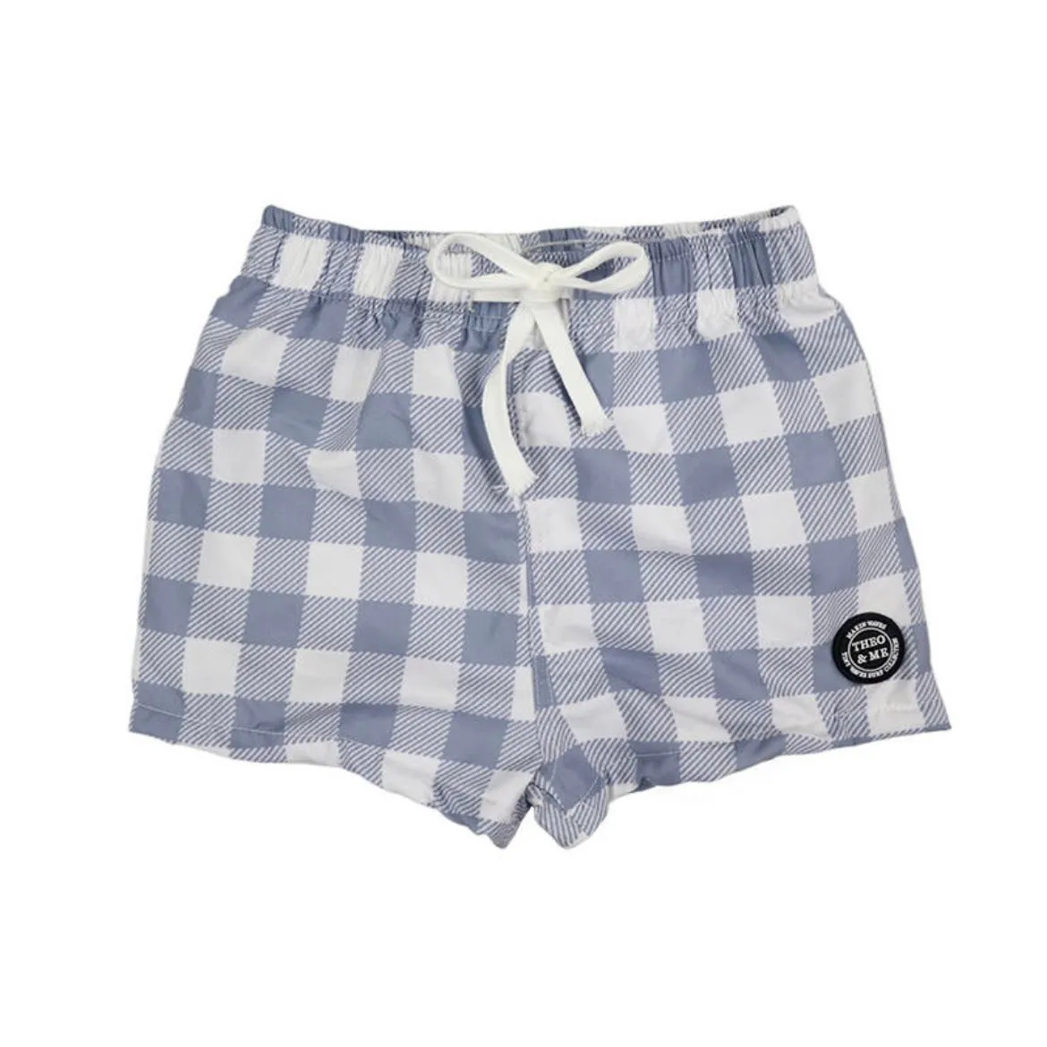 Boys Swim Trunks - Blue Check