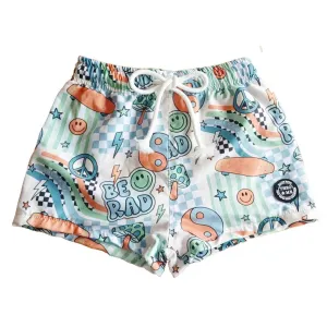 Boys Swim Trunks - Bright Colored Be Rad