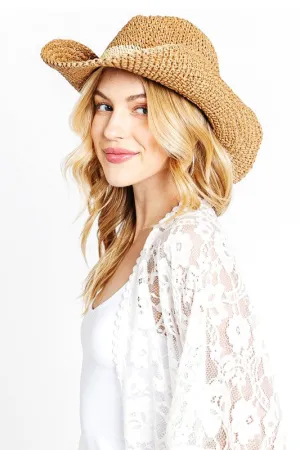 Crochet Straw Convertible Sun Hat