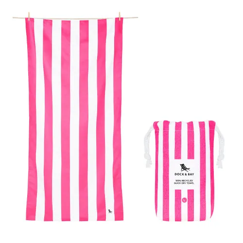 DOCK & BAY QUICK DRY TOWELS - CABANA - PHI PHI PINK