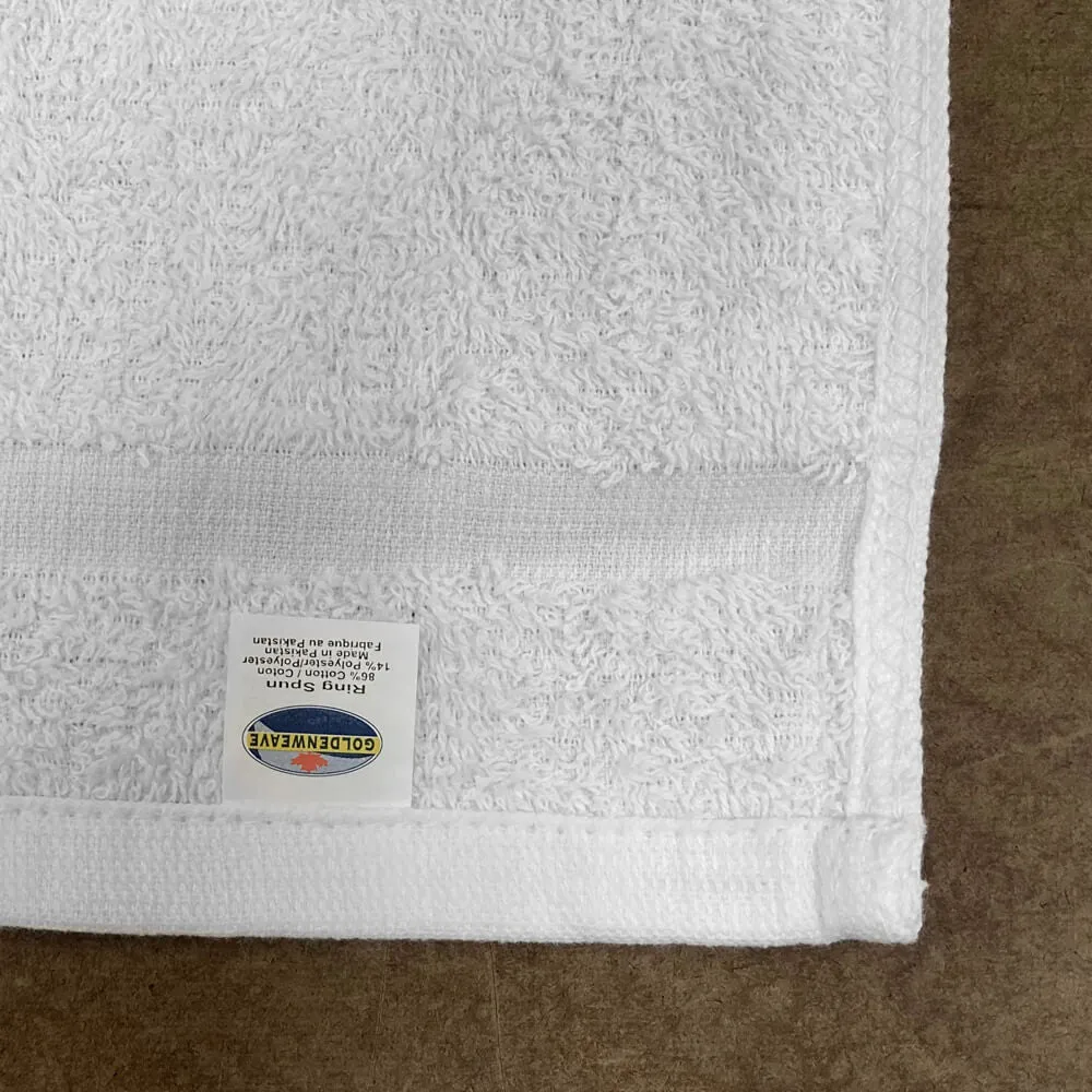 Dz. White Face Cloths Face Towels 12" x 12" - 1 lb/dz