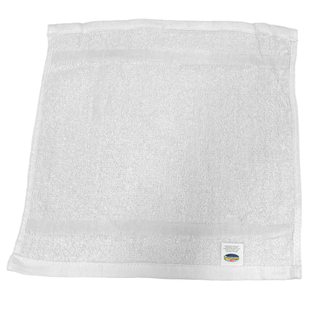 Dz. White Face Cloths Face Towels 12" x 12" - 1 lb/dz