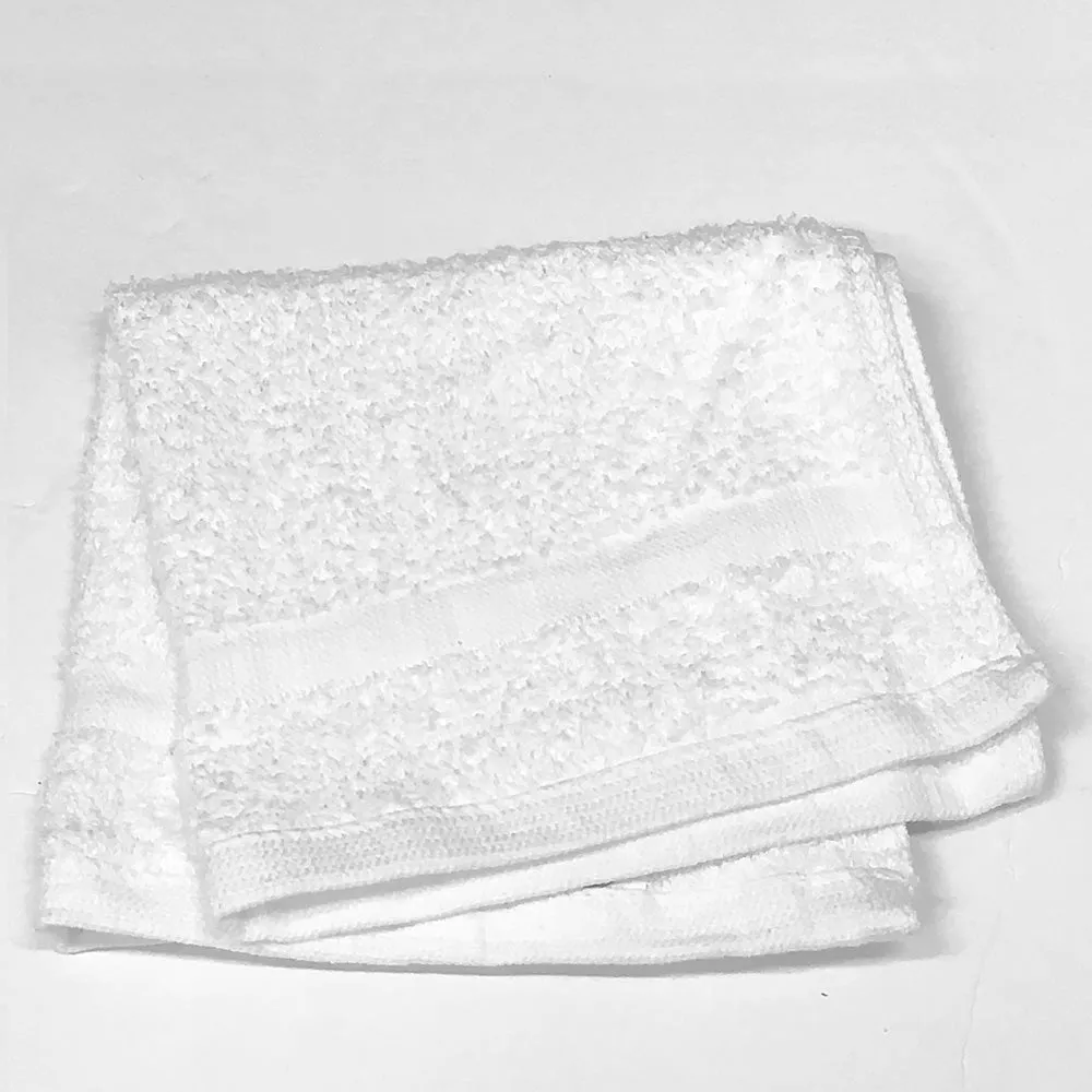 Dz. White Face Cloths Face Towels 12" x 12" - 1 lb/dz