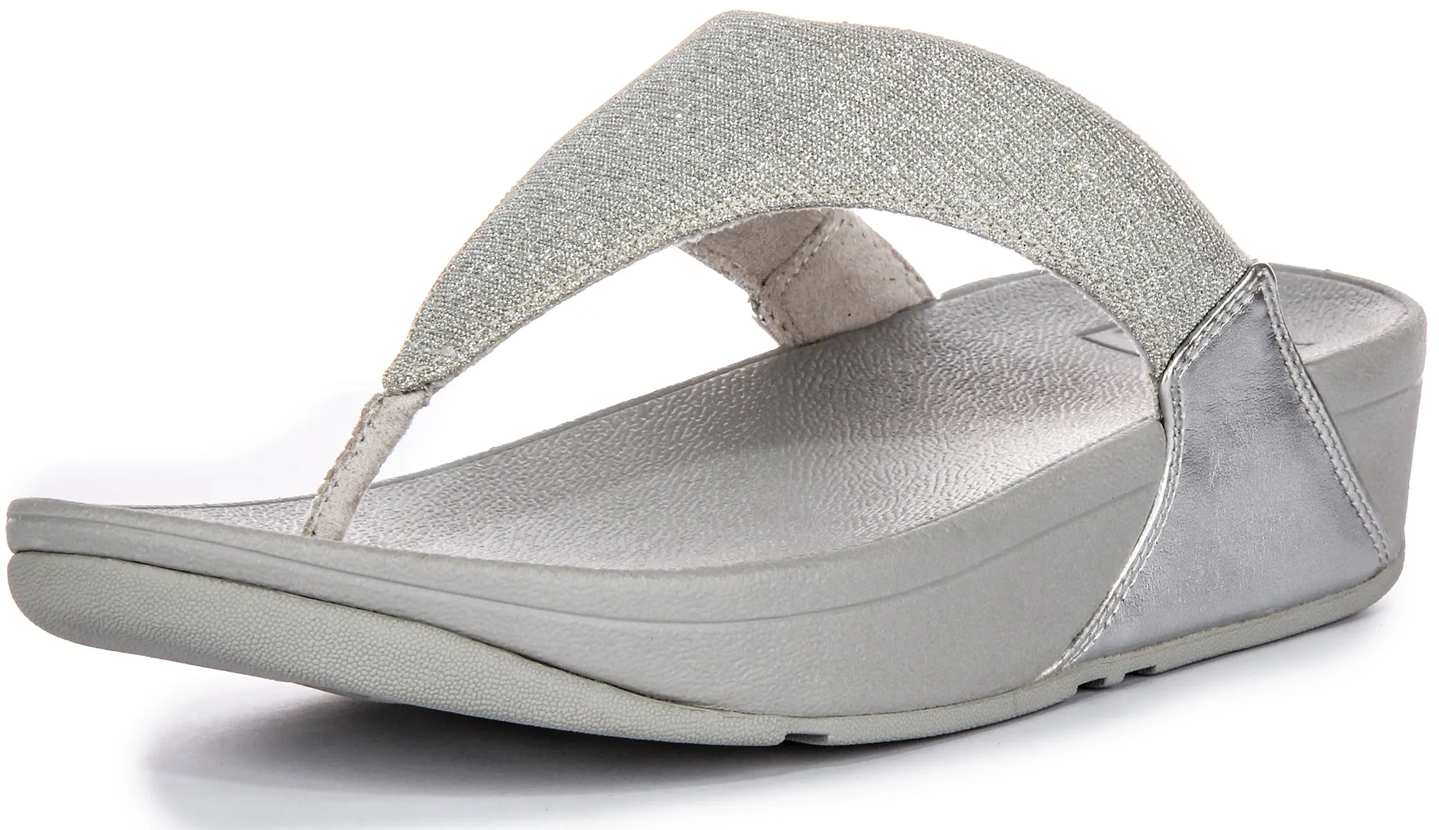 Fitflop Lulu Shimmerlux In Silver For Women