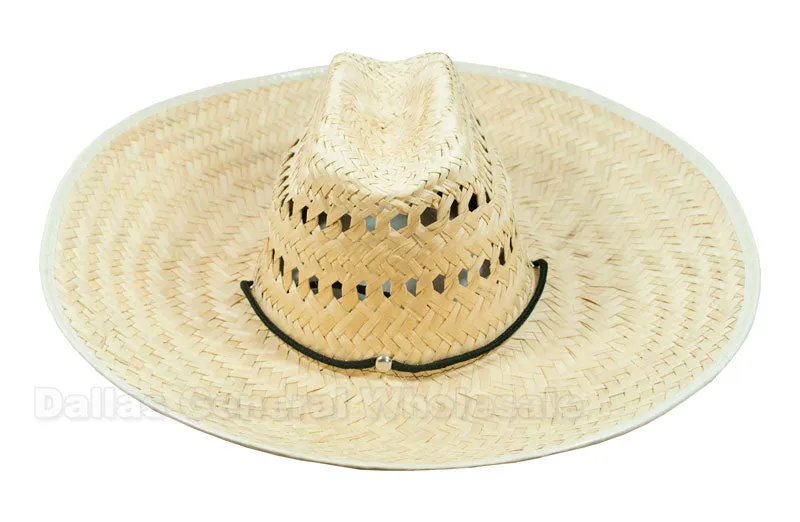 Foldable Vented Sombrero Straw Hats Wholesale