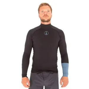 Fourth Element Men's Long Sleeve Hydro-T Rashguard - Black/Ocean Blue