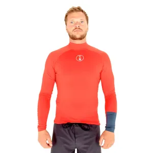 Fourth Element Men's Long Sleeve Hydro-T Rashguard - Lava/Deep Blue