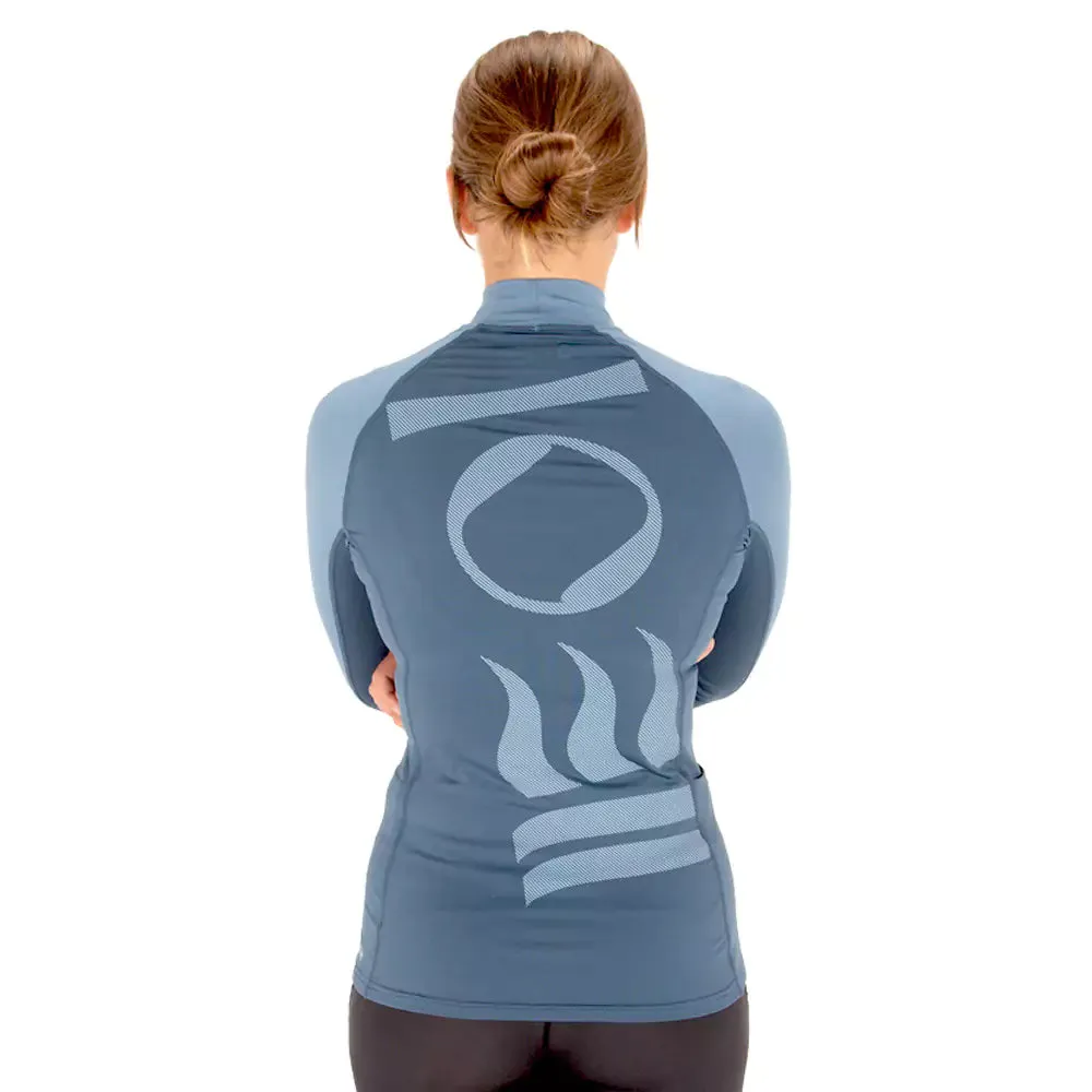 Fourth Element Women's Long Sleeve Hydro-T Rashguard - Ocean Blue/Deep Blue