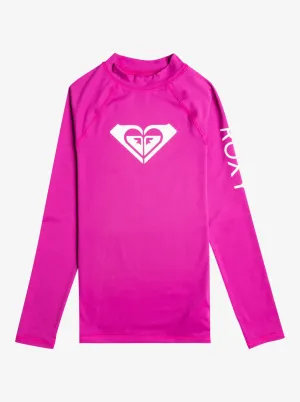 Girls 7-16 Whole Hearted Long Sleeve UPF 50 Rashguard - Vivid Viola