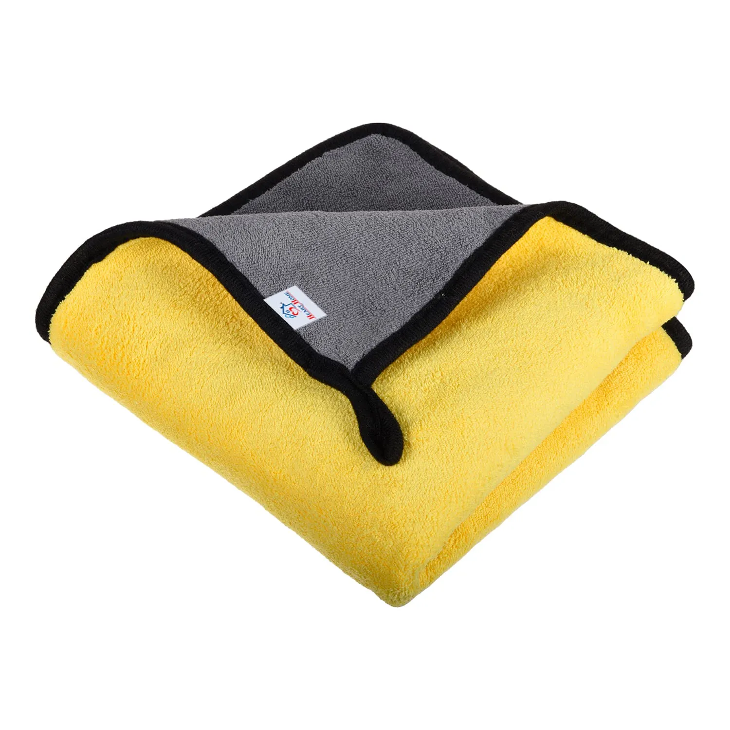 Heart Home Cleaning Towel|Microfiber Reusable Cloths|Highly Absorbent Washable Towel for Kitchen with Hanging Loop|Car|Window|40x40 Cm|Yellow