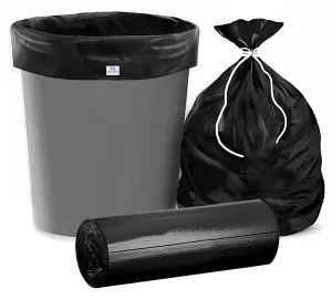 Heart Home Garbage Bag|Waste Bag|Garbage Bag Small|Oxo-Biodegradable|30 Bags Roll (Black)