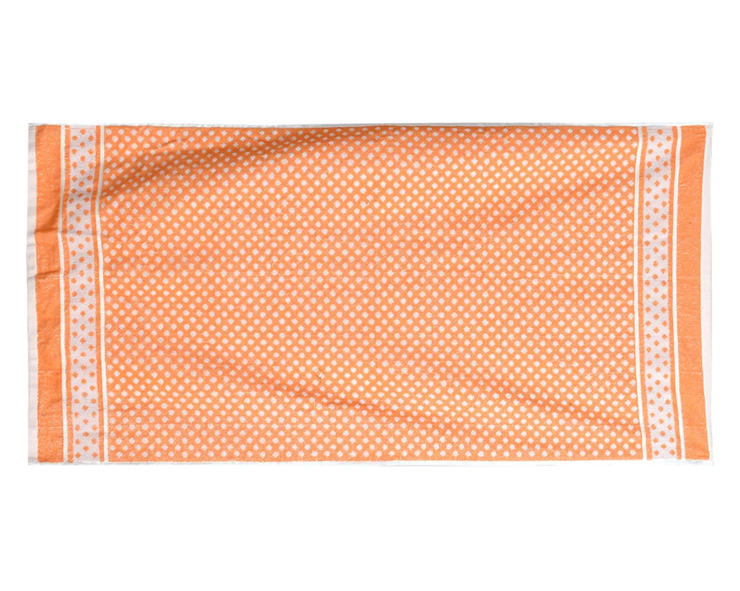 Heart Home Multiuses Dot Printed Soft Cotton Bath Towel, 30"x60"(Orange)