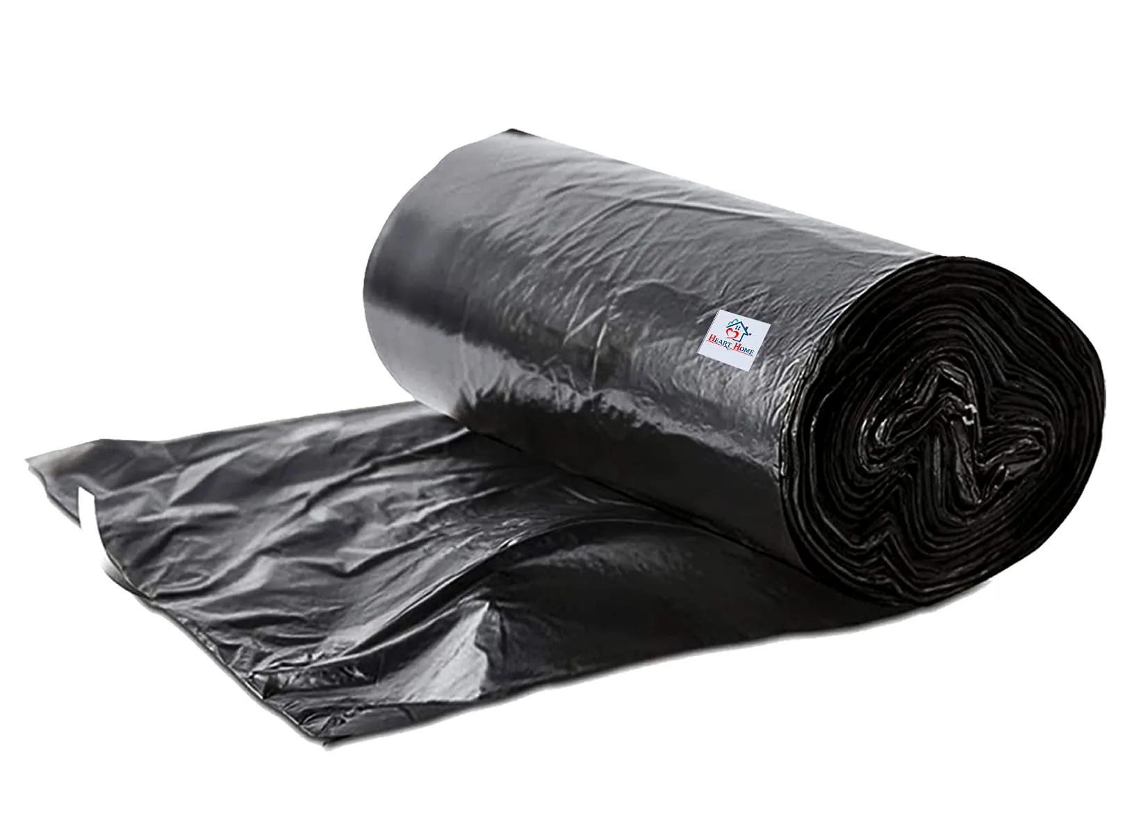 Heart Home Small 120 Biodegradable Biodegradable Garbage Bags|Plastic Dustbin Bags|Trash Bags For Kitchen, Office, Warehouse, Pantry or Washroom (Black)-HS41HEARTHH24006