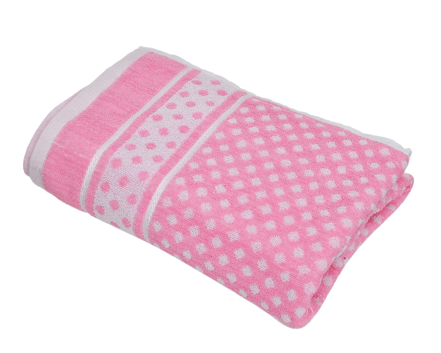 Heart HomeDot Printed Super Soft, Fluffy, and Absorbent, Cotton Bath Towel Perfect for Daily Use, 30"x60"- Pack of 3 (Pink)