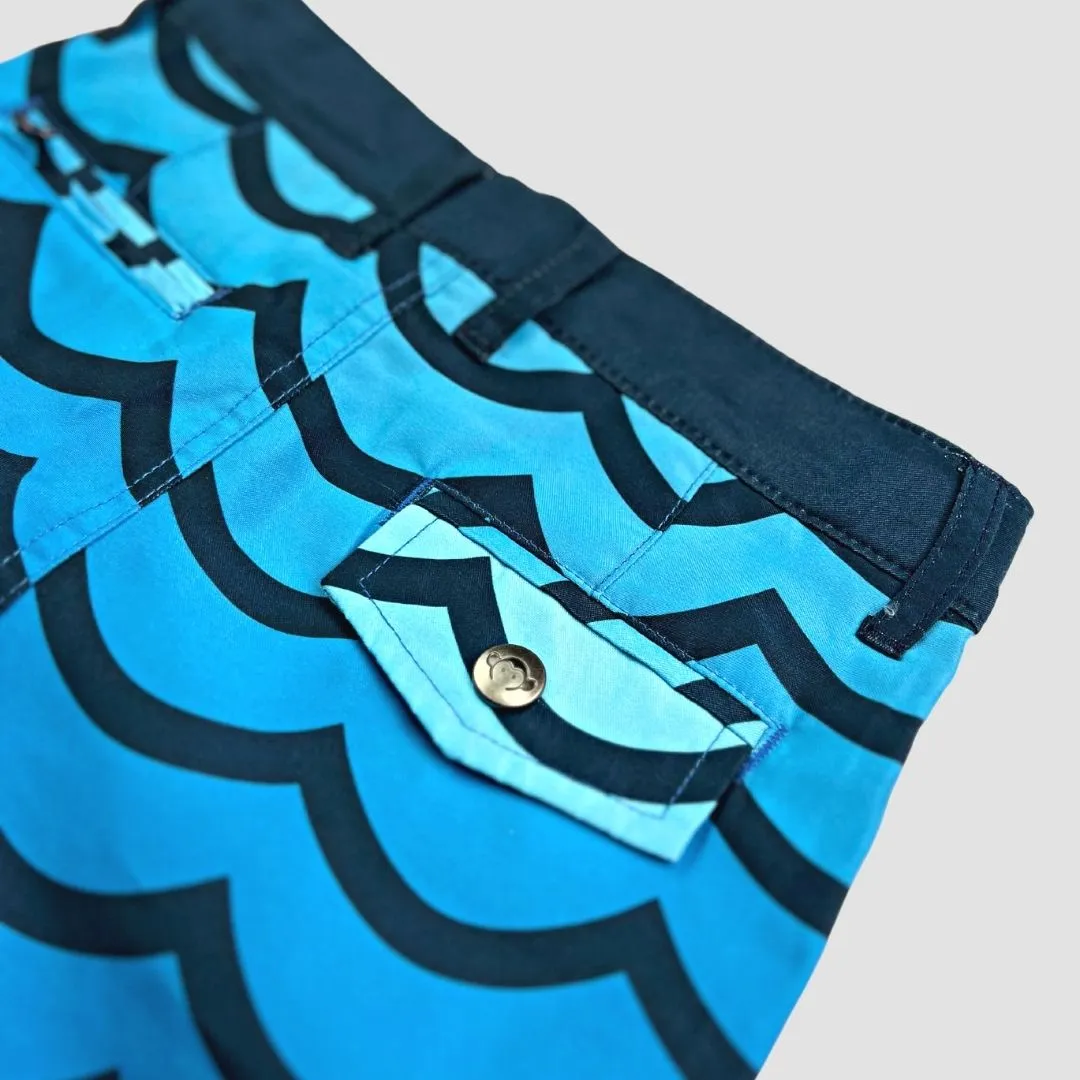 Hybrid Swim Shorts | Wavy Blue