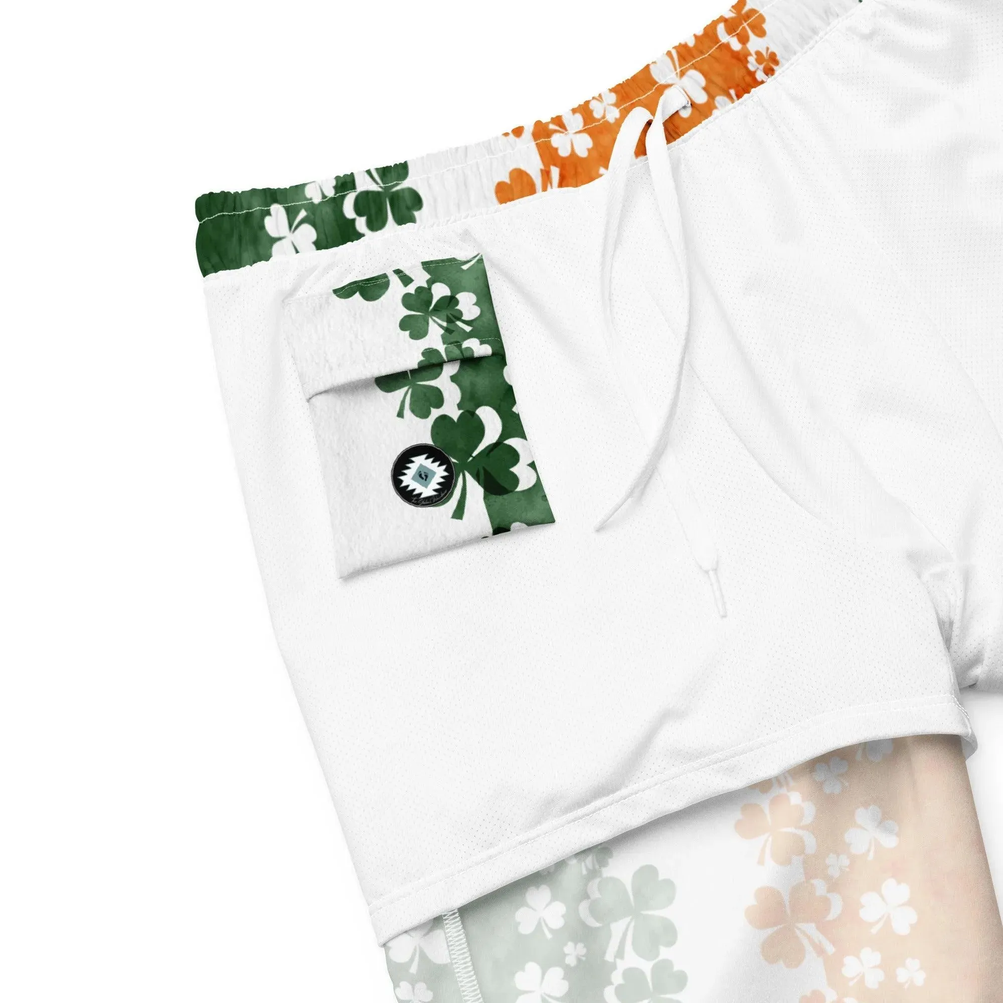 Irish Shamrock Recycled Men's Swim Trunks