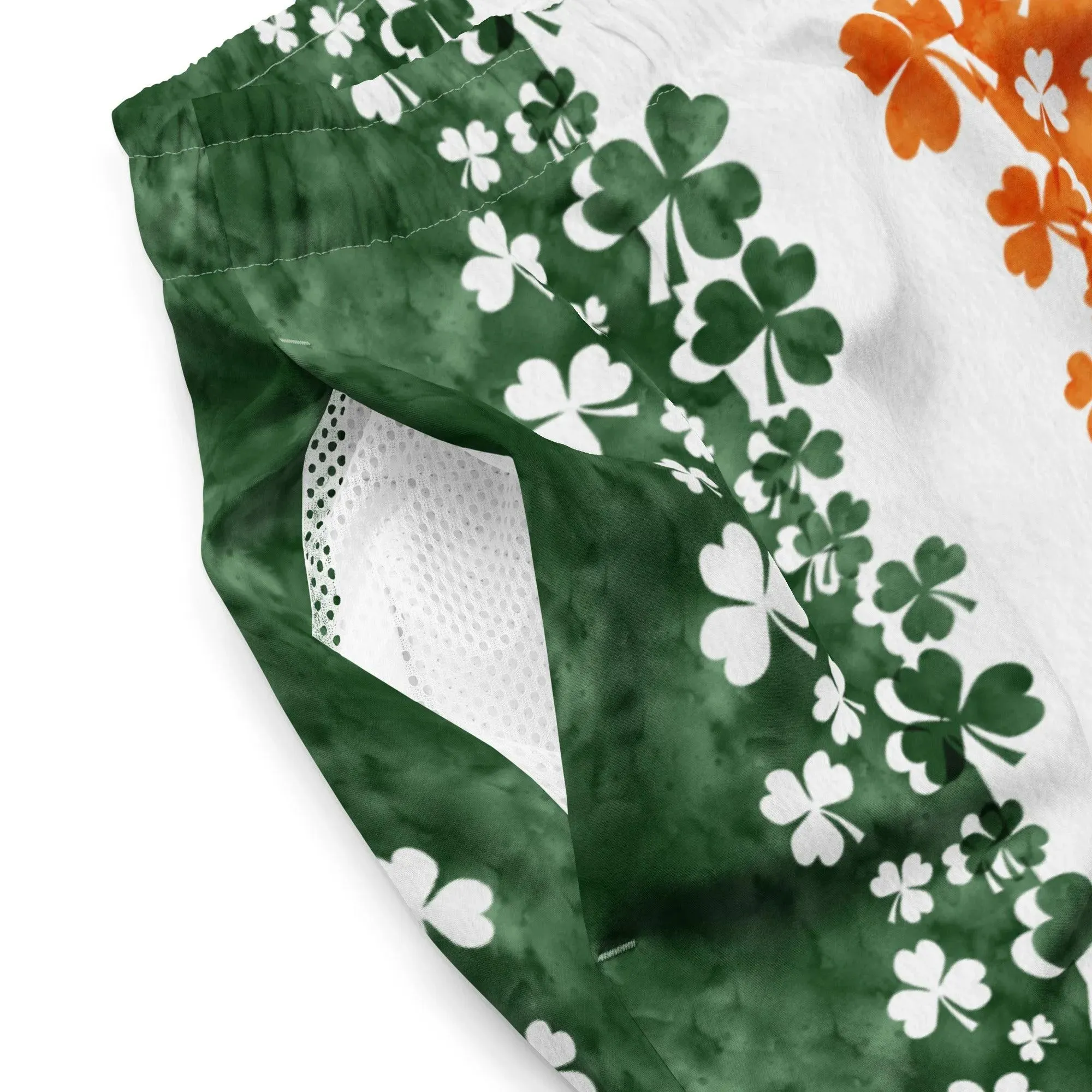 Irish Shamrock Recycled Men's Swim Trunks