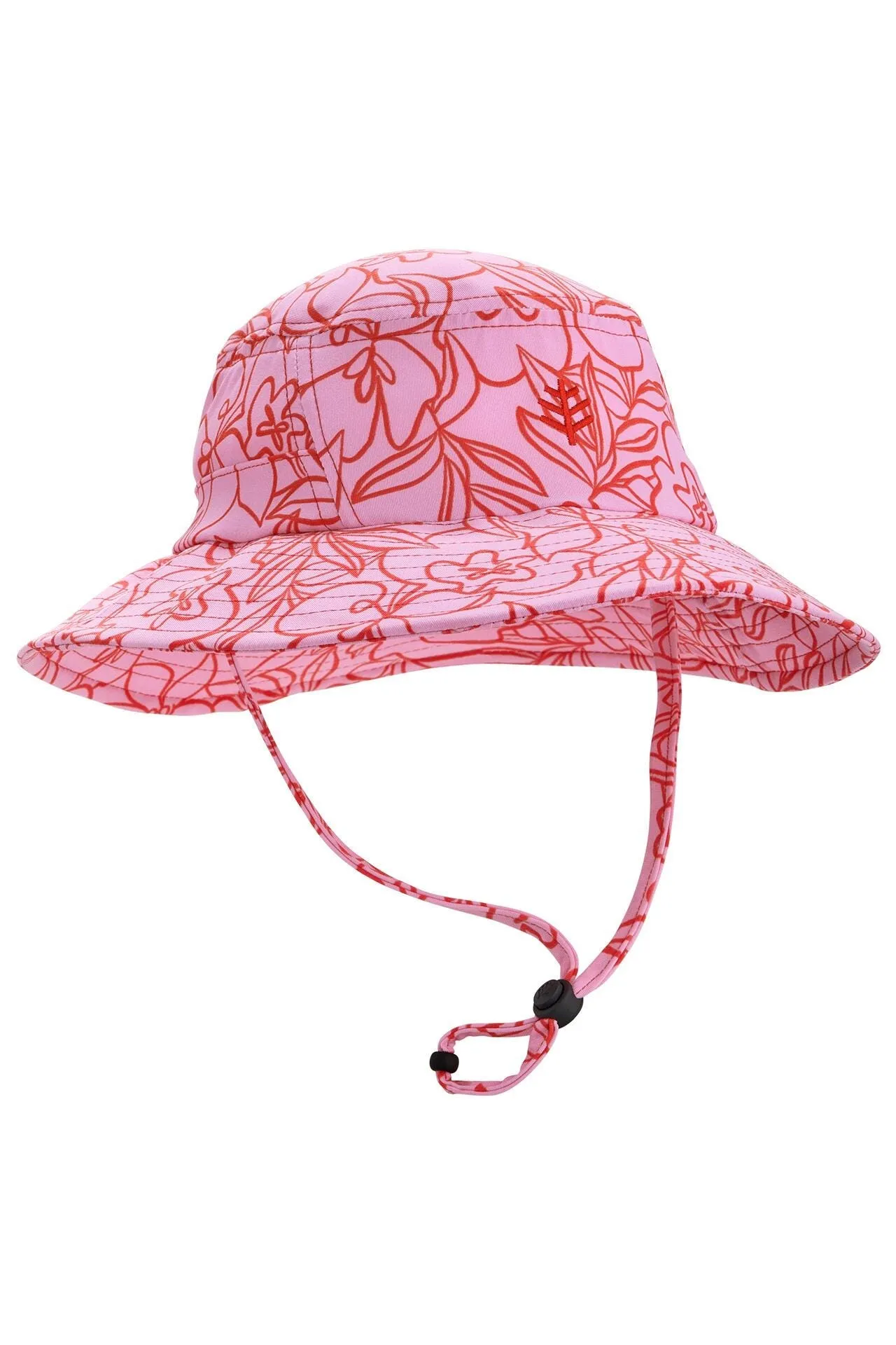 Kid's Caspian Bucket Hat  |  Tropical Orchid Sketched Floral