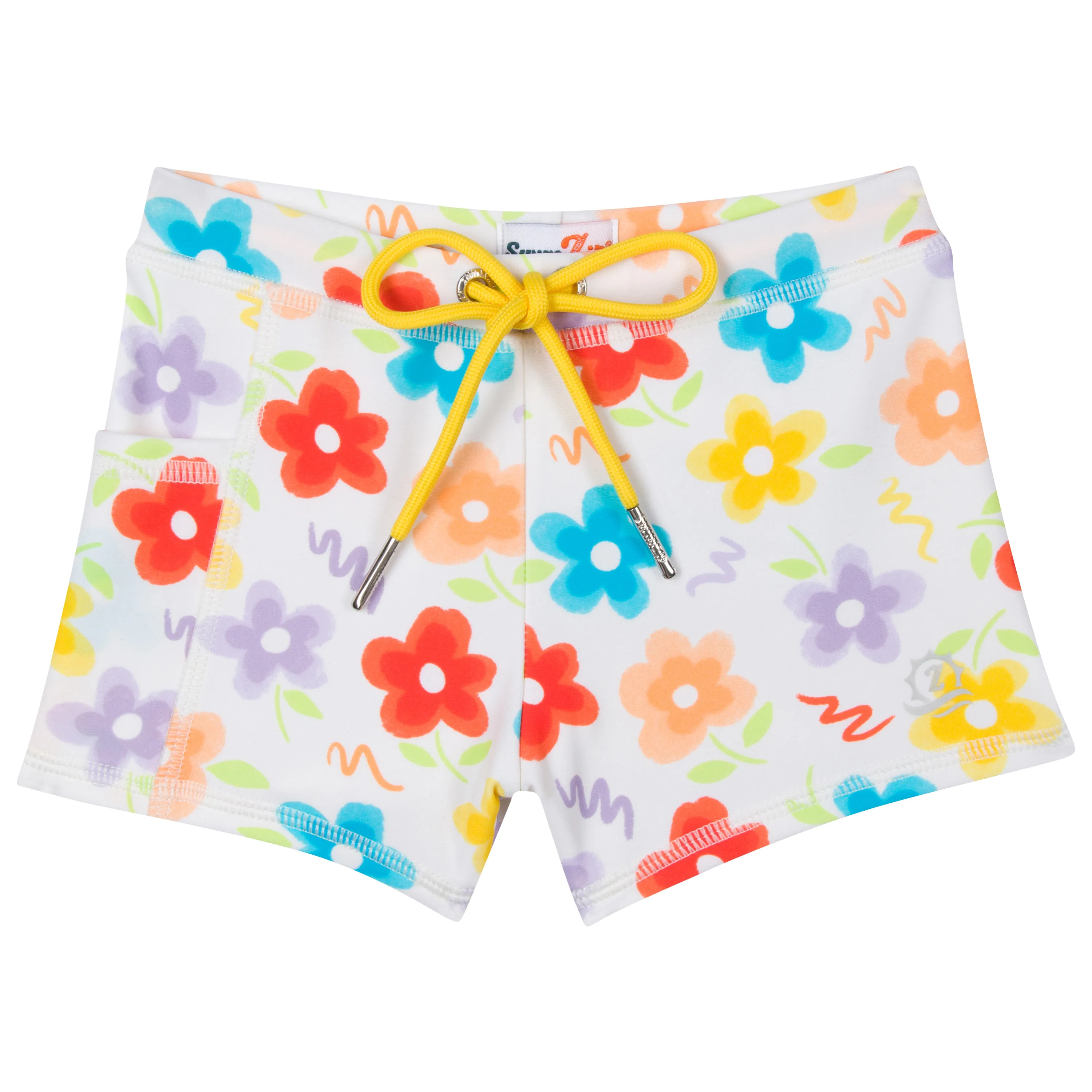 Kids Euro Swim Shorties | "Blossom"