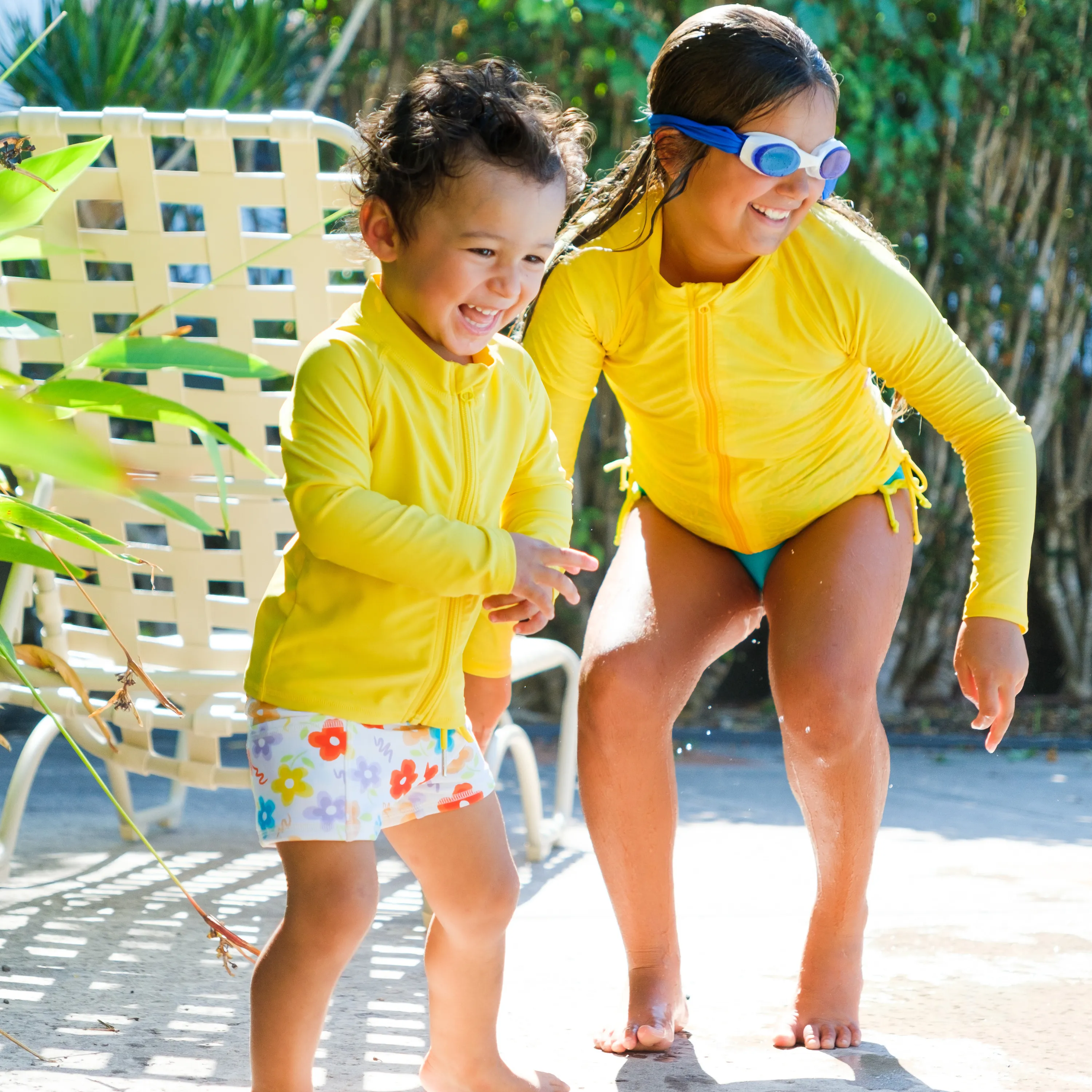 Kids Euro Swim Shorties | "Blossom"