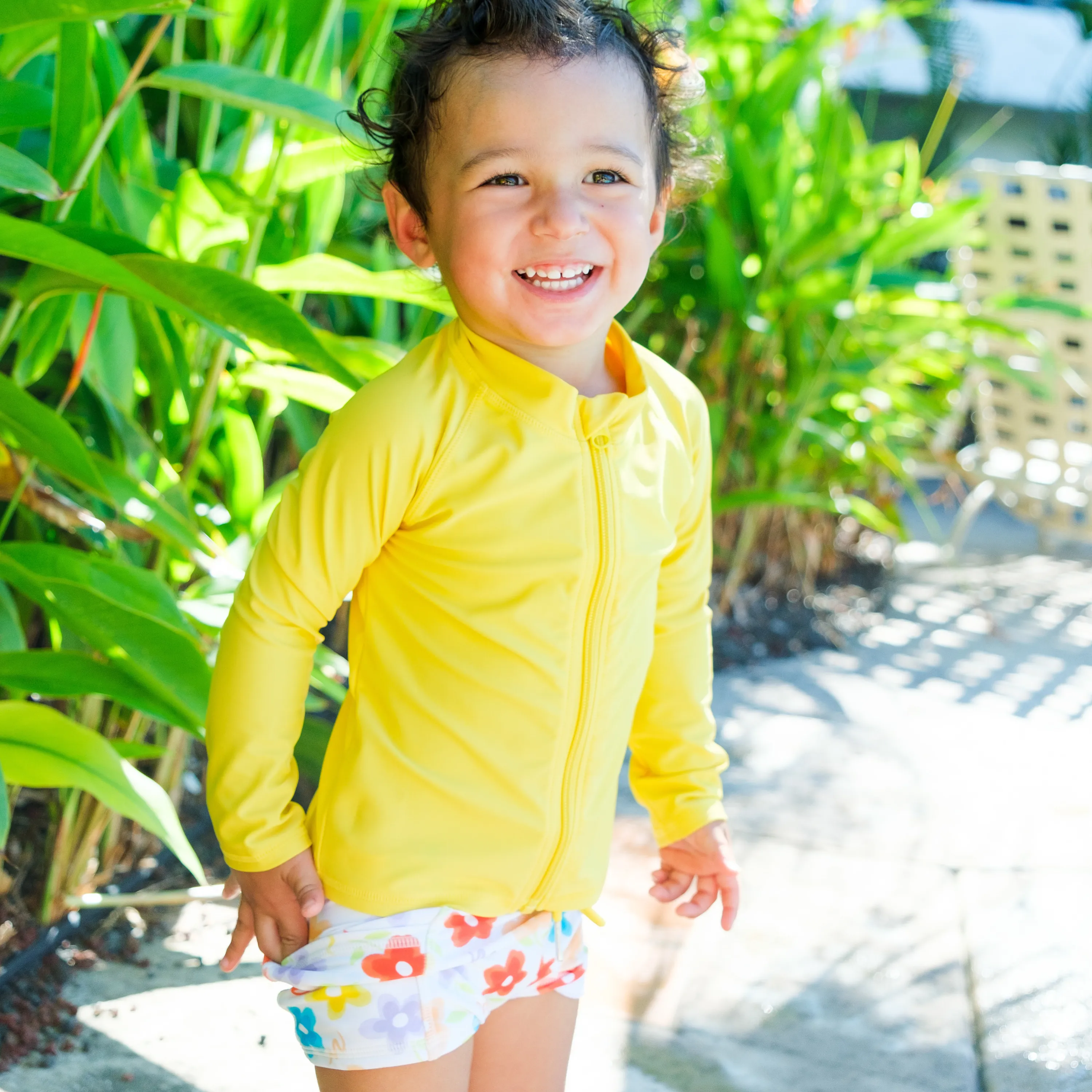 Kids Euro Swim Shorties | "Blossom"