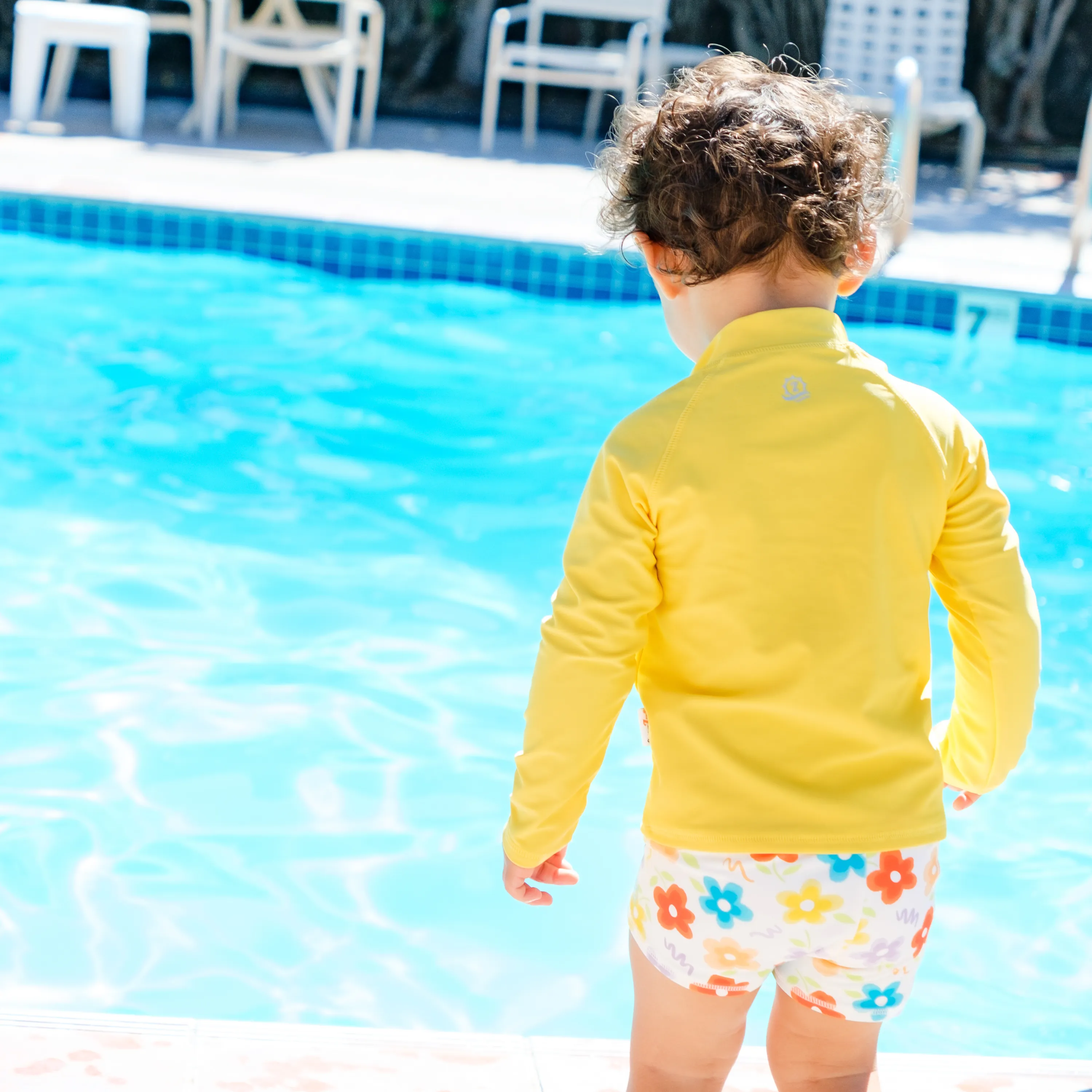 Kids Euro Swim Shorties | "Blossom"