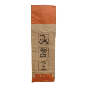 Kraft Potato Paper Bag Brown with Print and Seal Wire