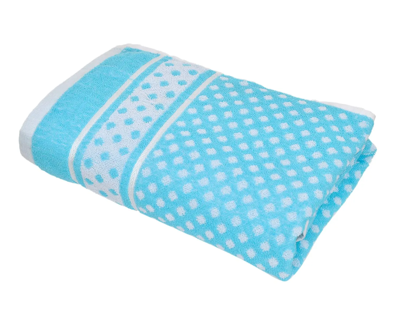 Kuber Industries Multiuses Dot Printed Soft Cotton Bath Towel, 30"x60"- Pack of 4 (Orange & Sky Blue)