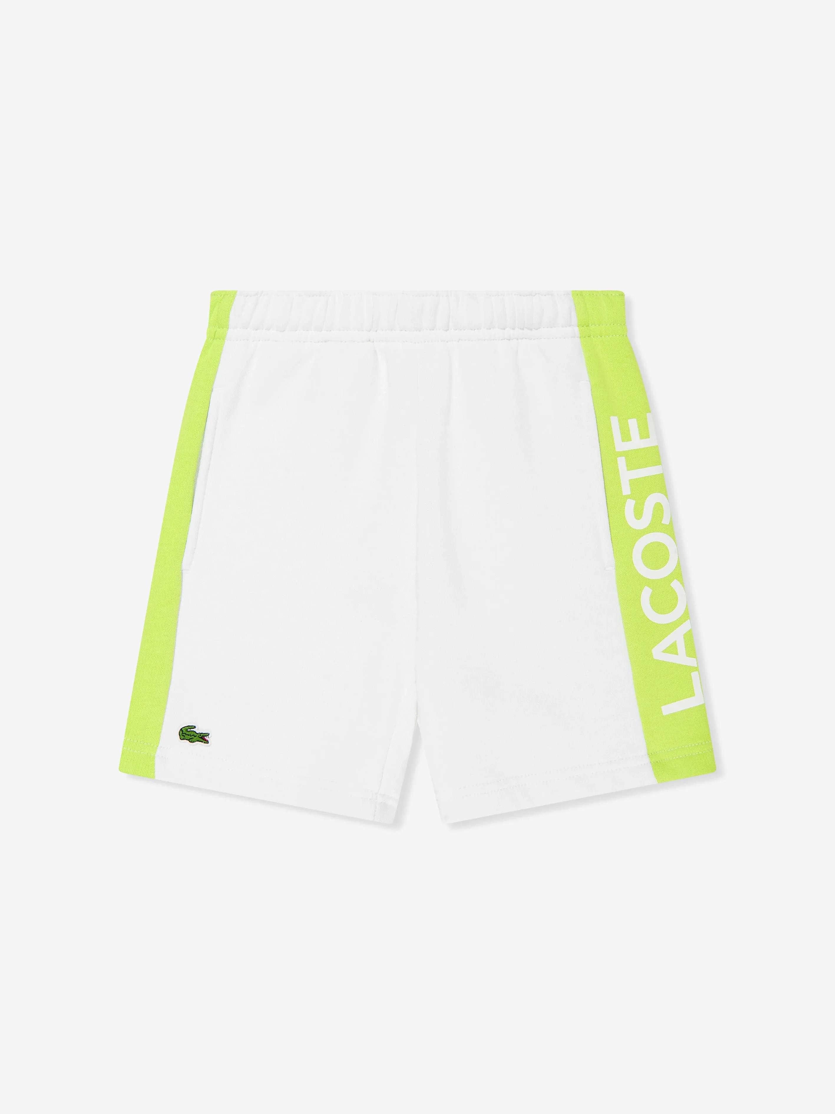 Lacoste Boys Logo Shorts in White