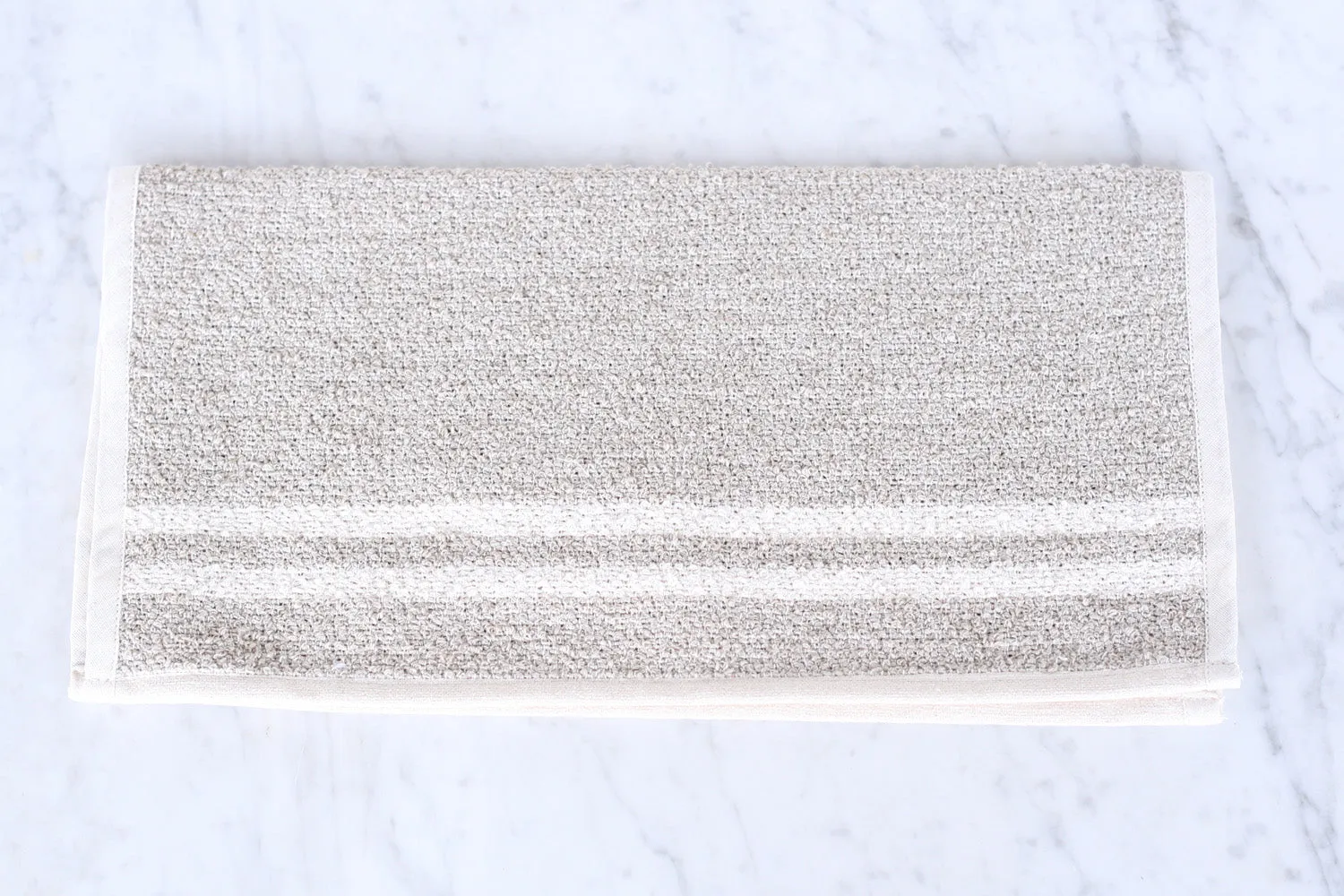 Linen & Cotton Neutral Stripe Bath Sheet