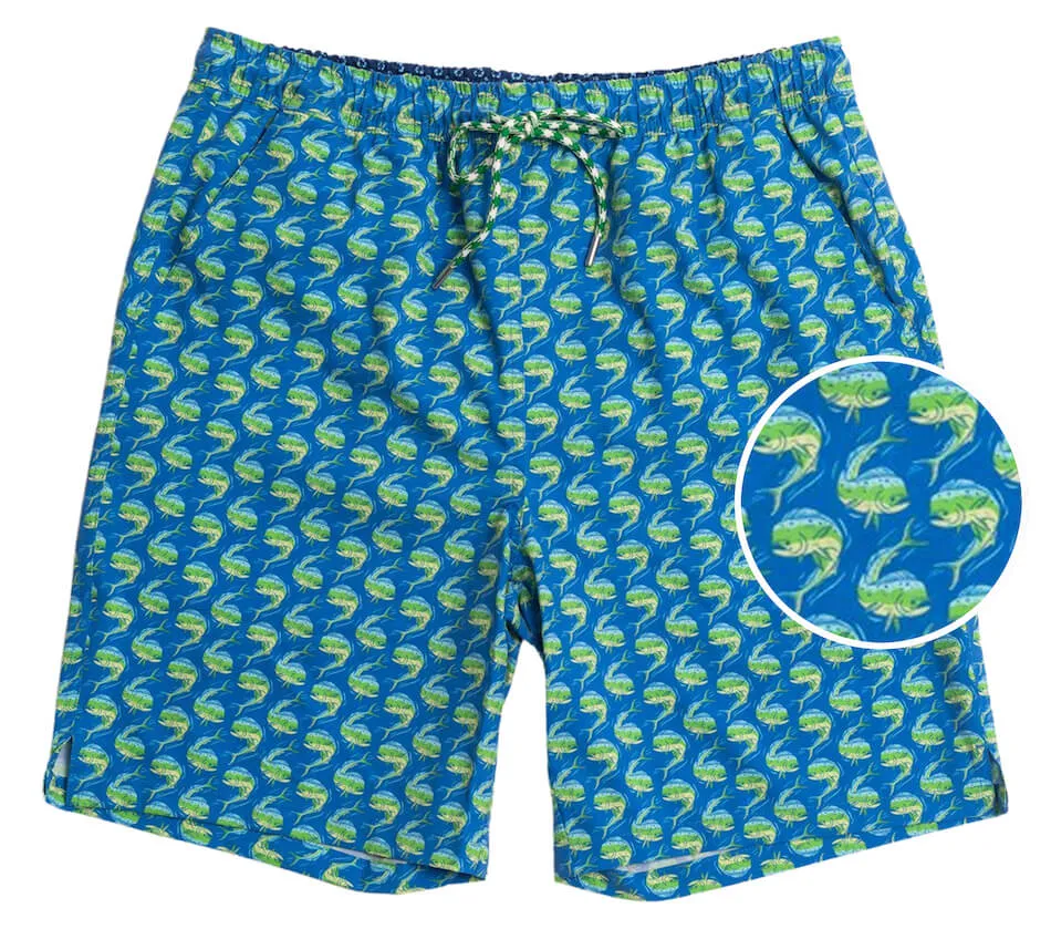 Mahi Migration: Swim Trunks - Blue