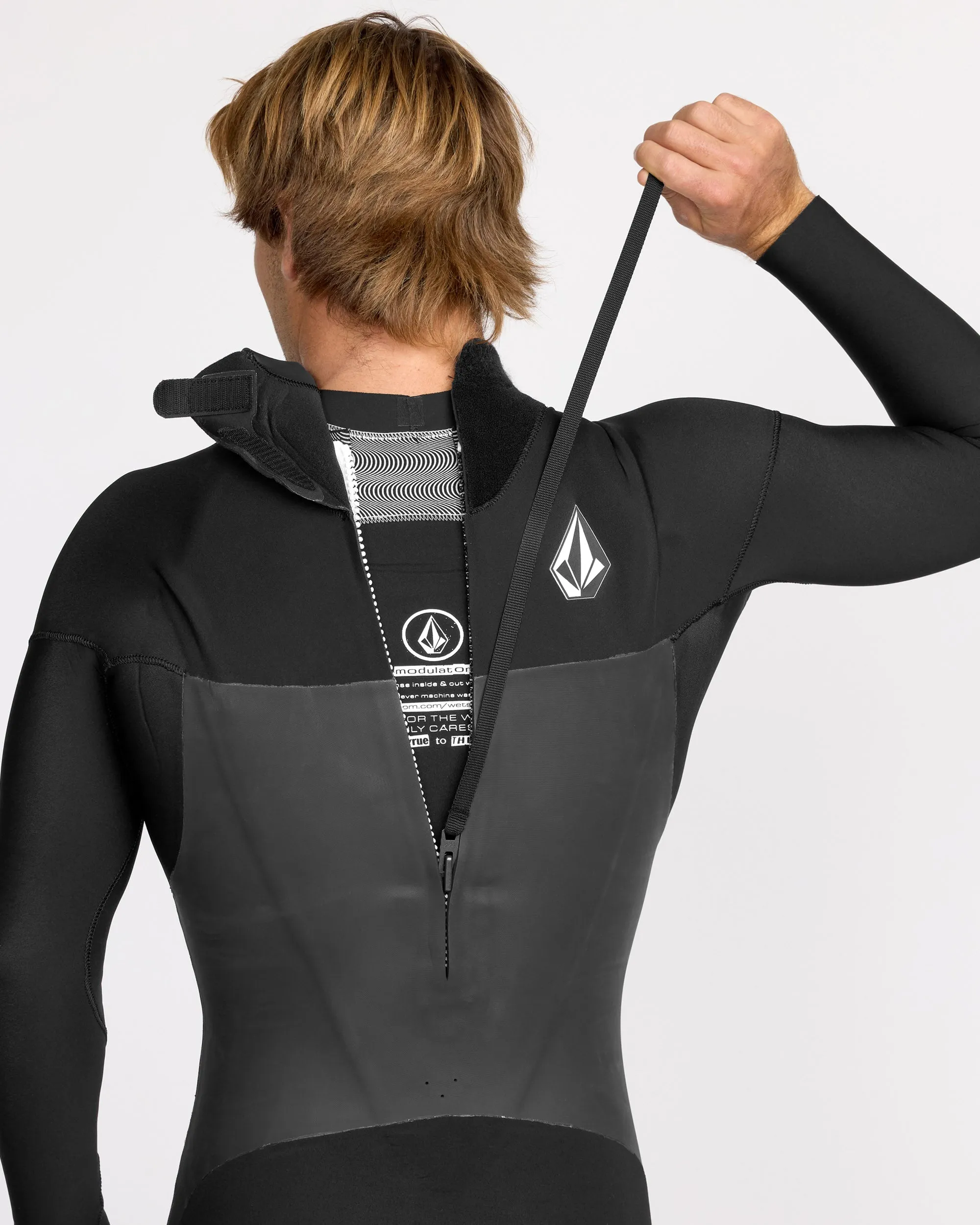 Modulator 3/2Mm Long Sleeve Back Zip Full Wetsuit - BLACK