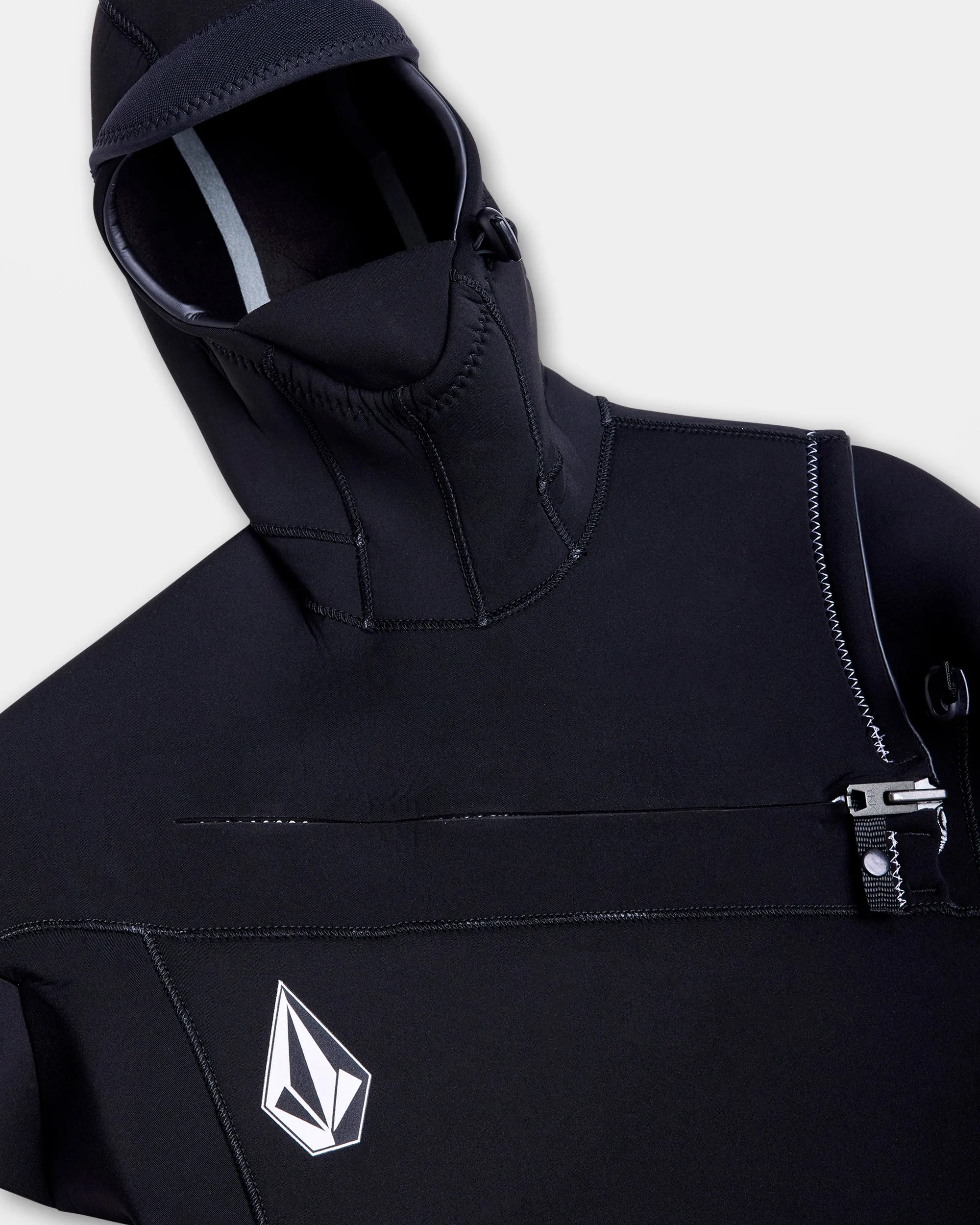 Modulator 5/4/3Mm Hooded Chest zip Wetsuit - BLACK