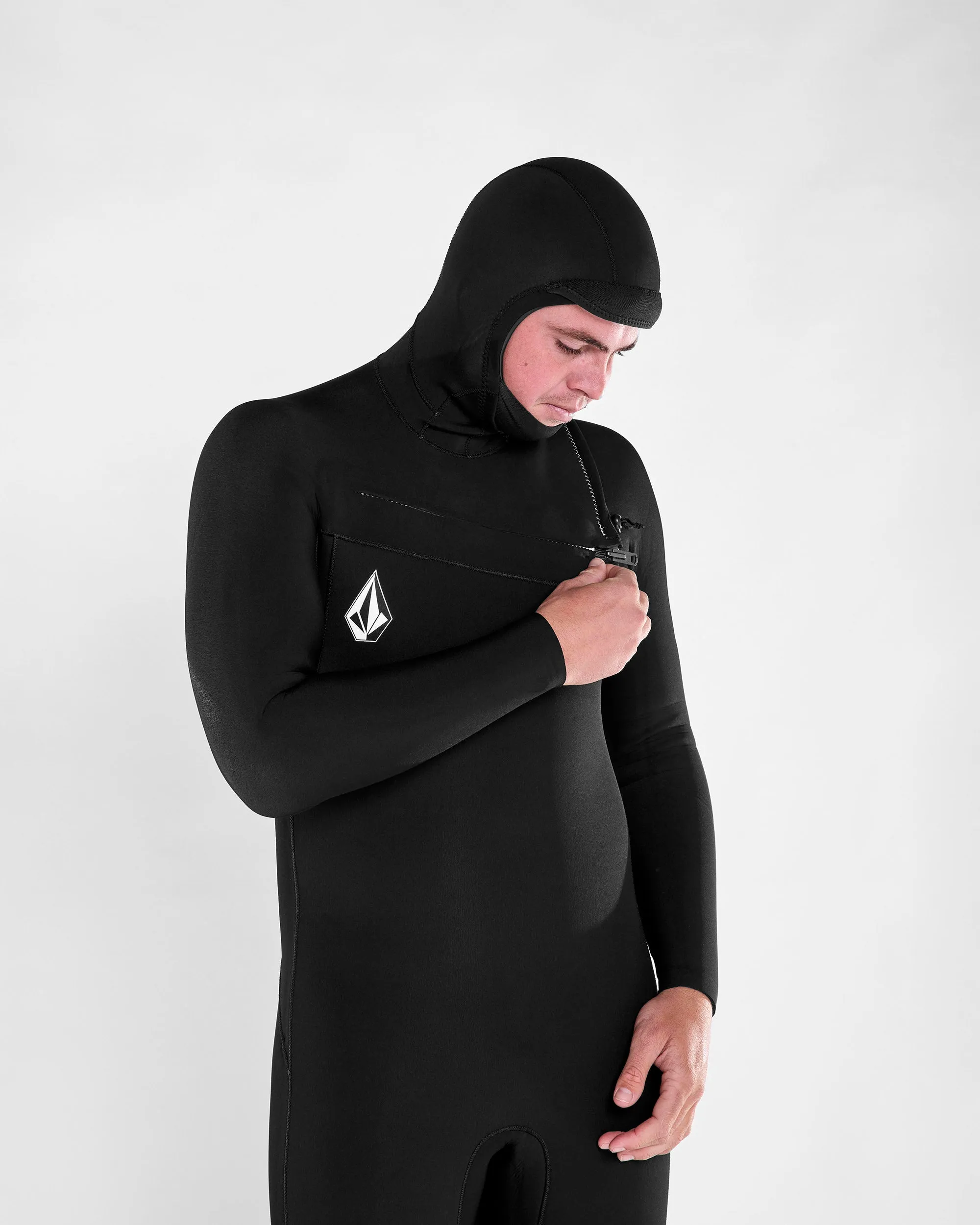 Modulator 5/4/3Mm Hooded Chest zip Wetsuit - BLACK