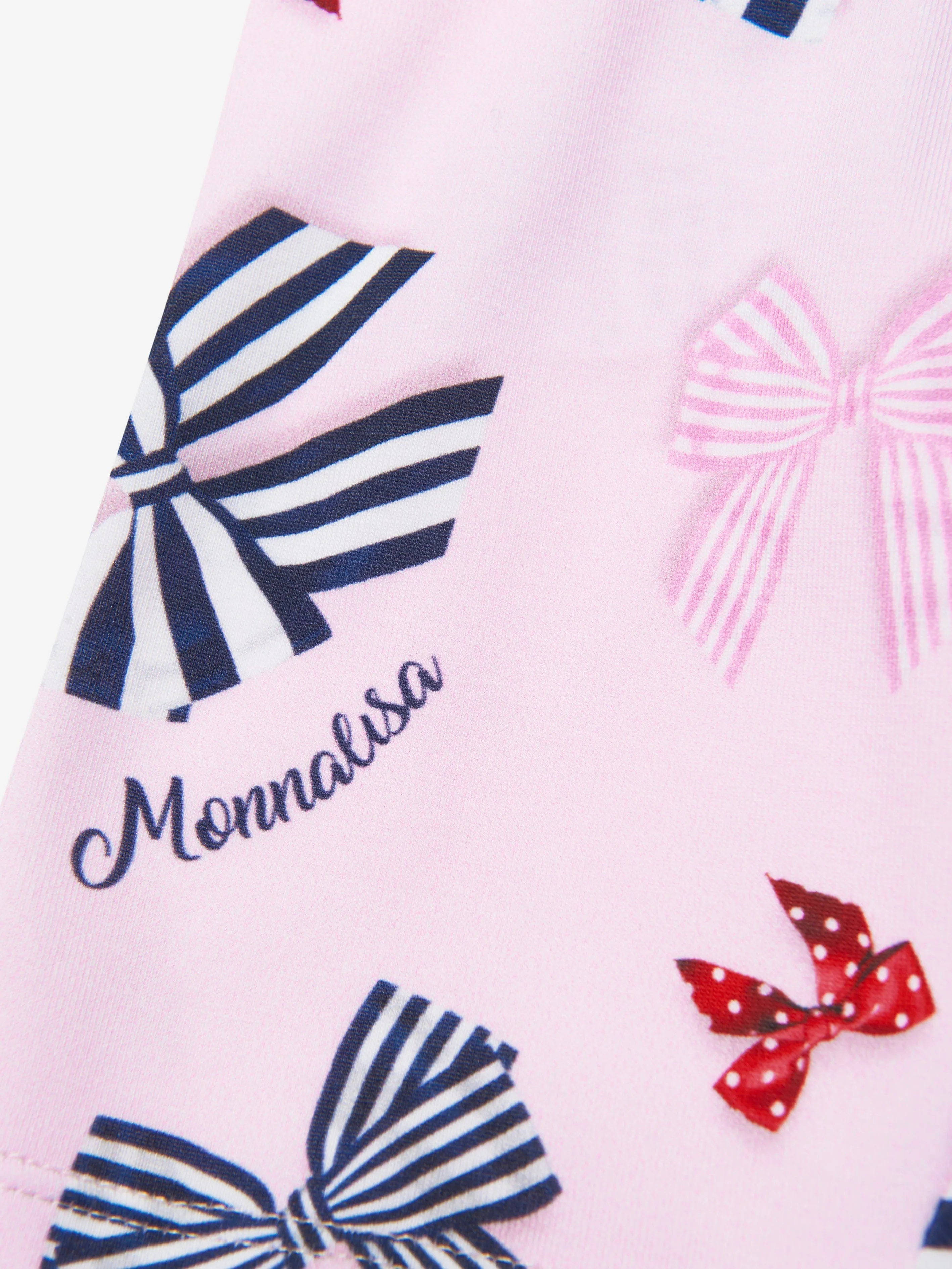 Monnalisa Baby Girls Bow Print Cycling Shorts in Pink