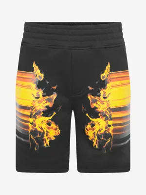 Neil Barrett Boys Shorts - Fire Print Bermuda Shorts