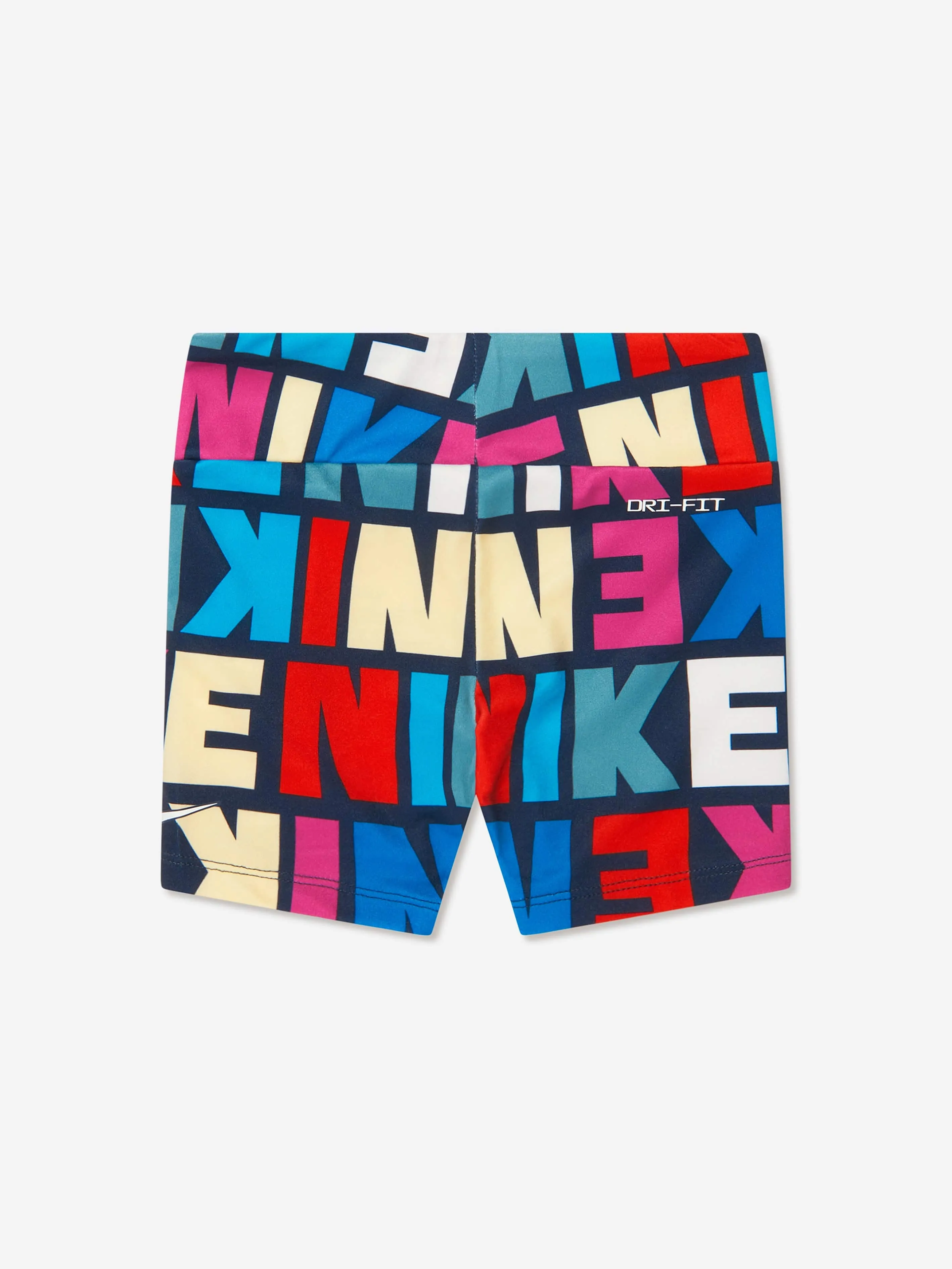 Nike Girls Snack Pack Block Logo Bike Shorts in Navy