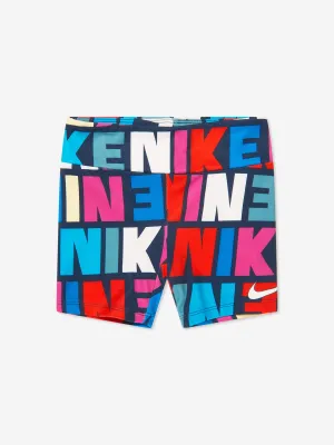 Nike Girls Snack Pack Block Logo Bike Shorts in Navy