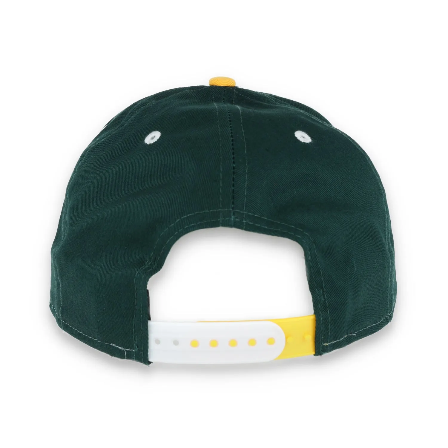 Oakland Athletics New Era 9FIFTY Adjustable Snapback Hat Bold Script-White/Green/Yellow